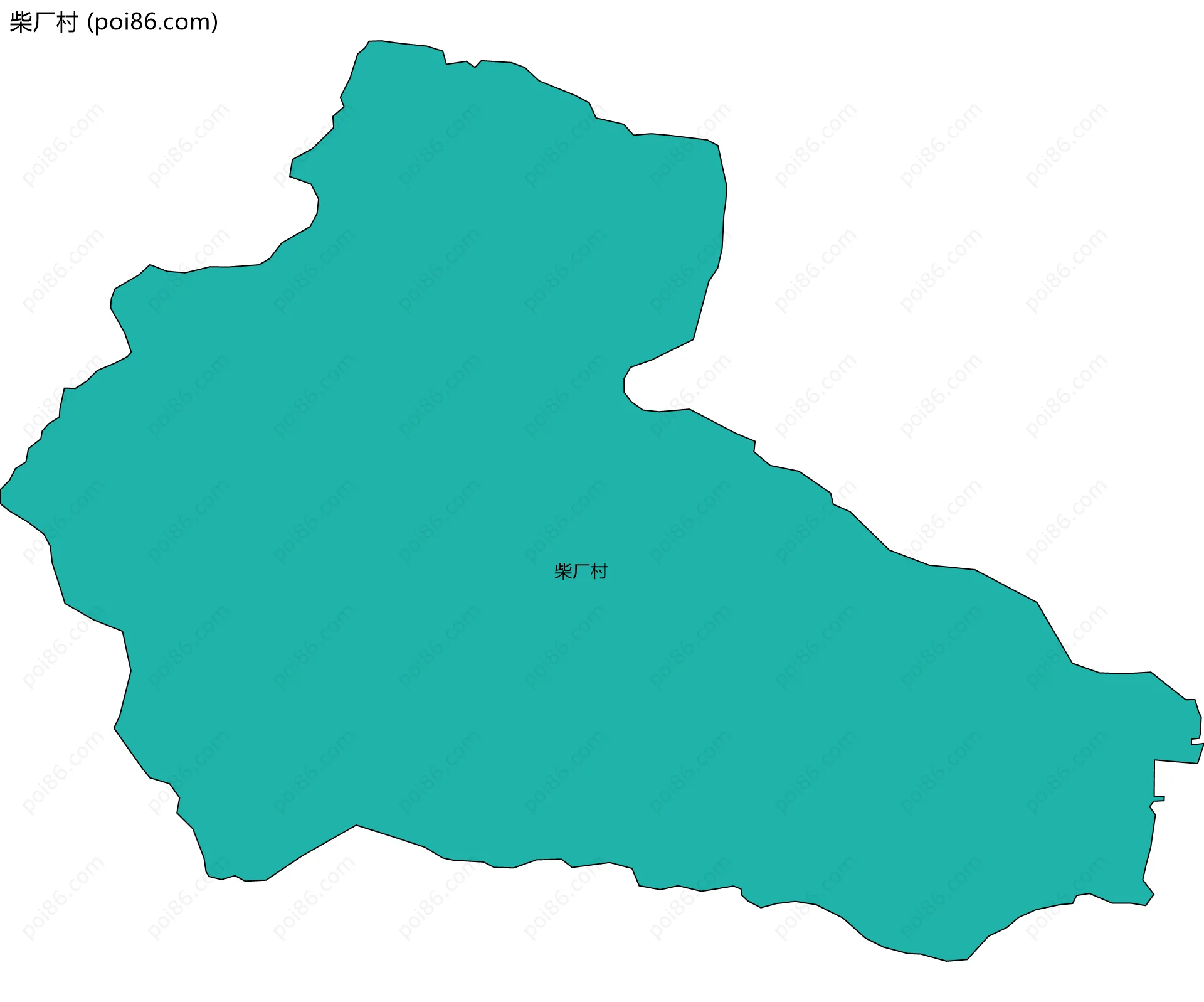 柴厂村边界地图