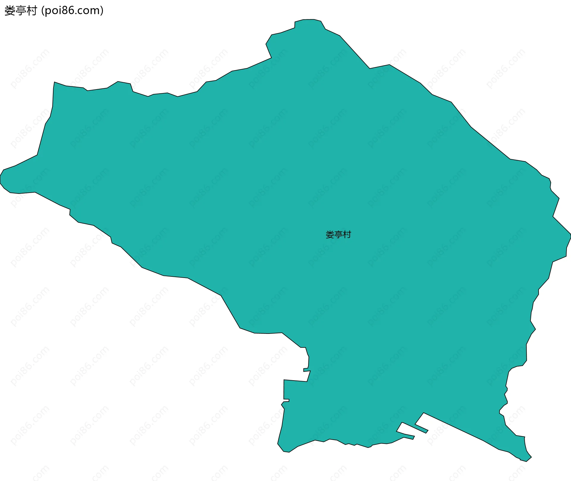 娄亭村边界地图