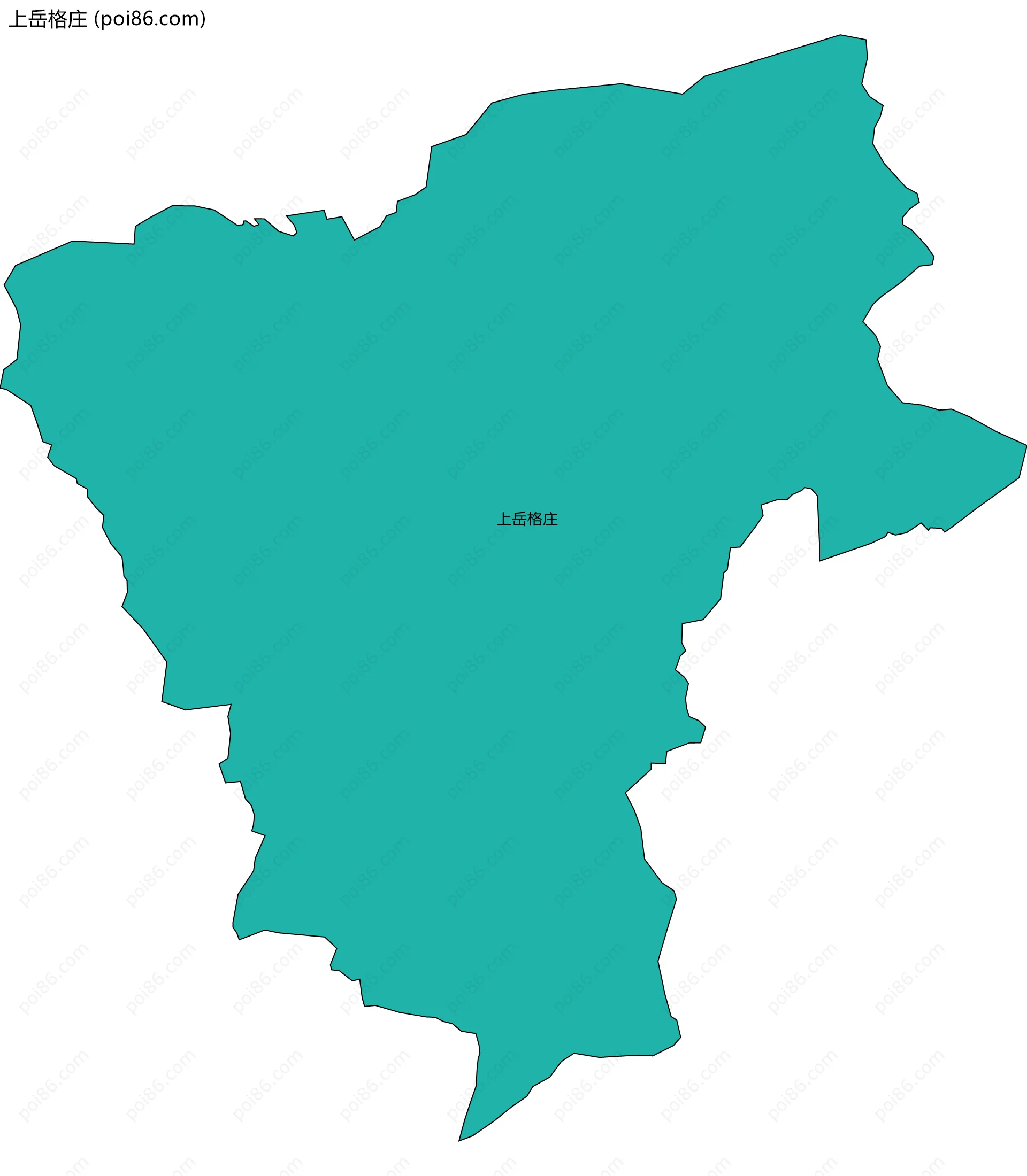 上岳格庄边界地图