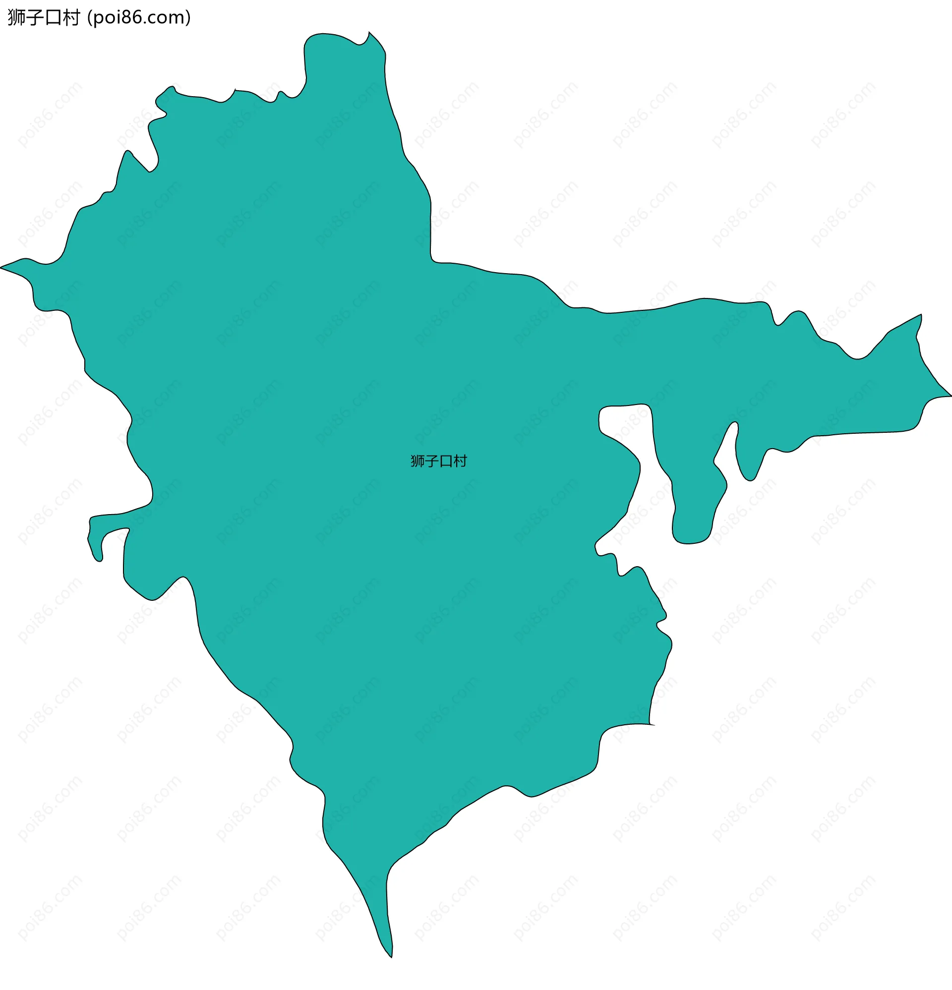 狮子口村边界地图