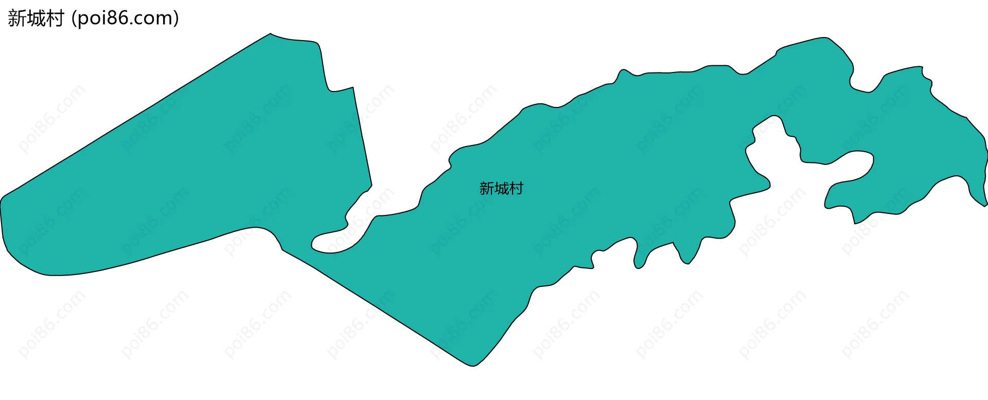 新城村边界地图