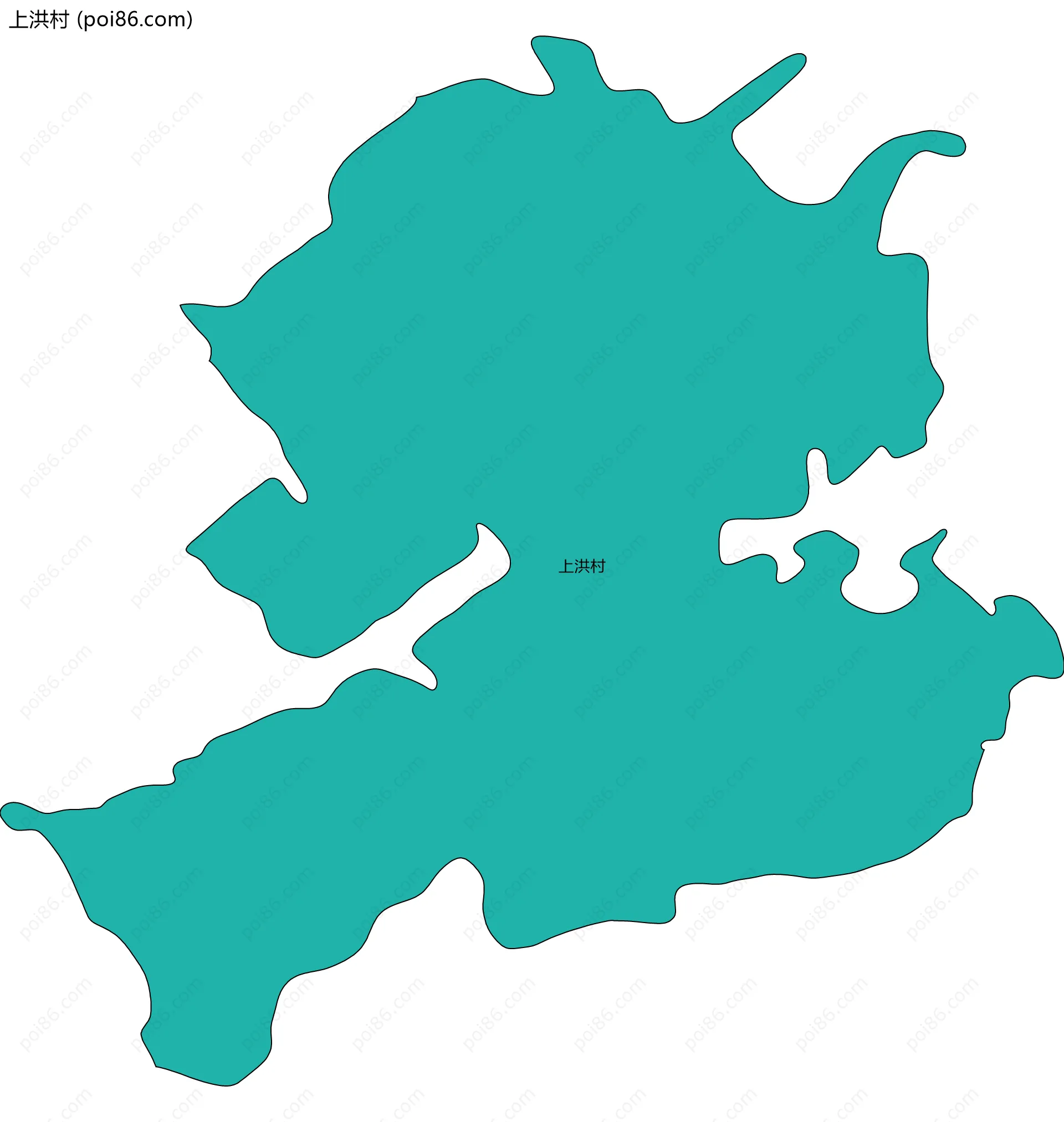 上洪村边界地图