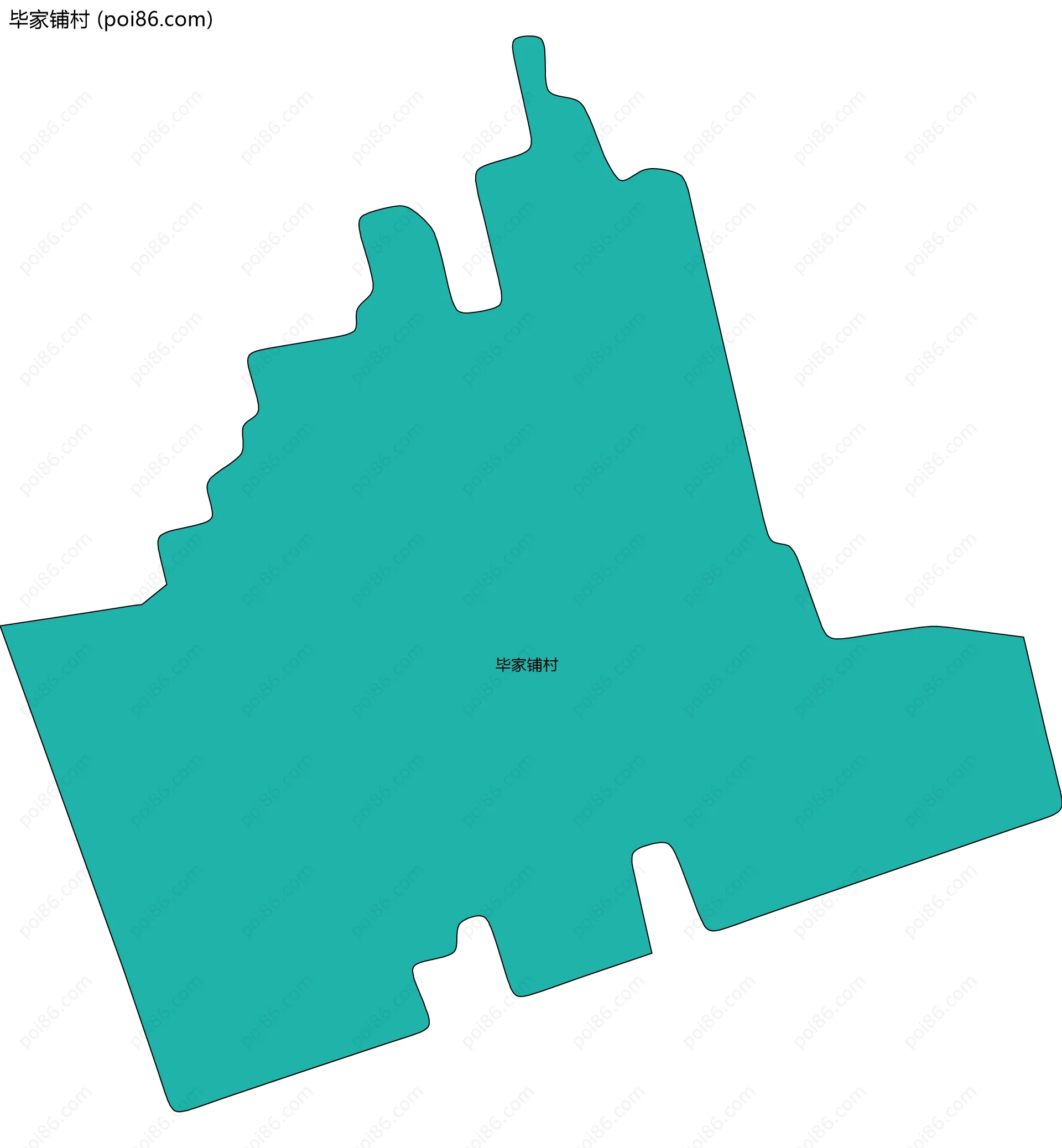 毕家铺村边界地图