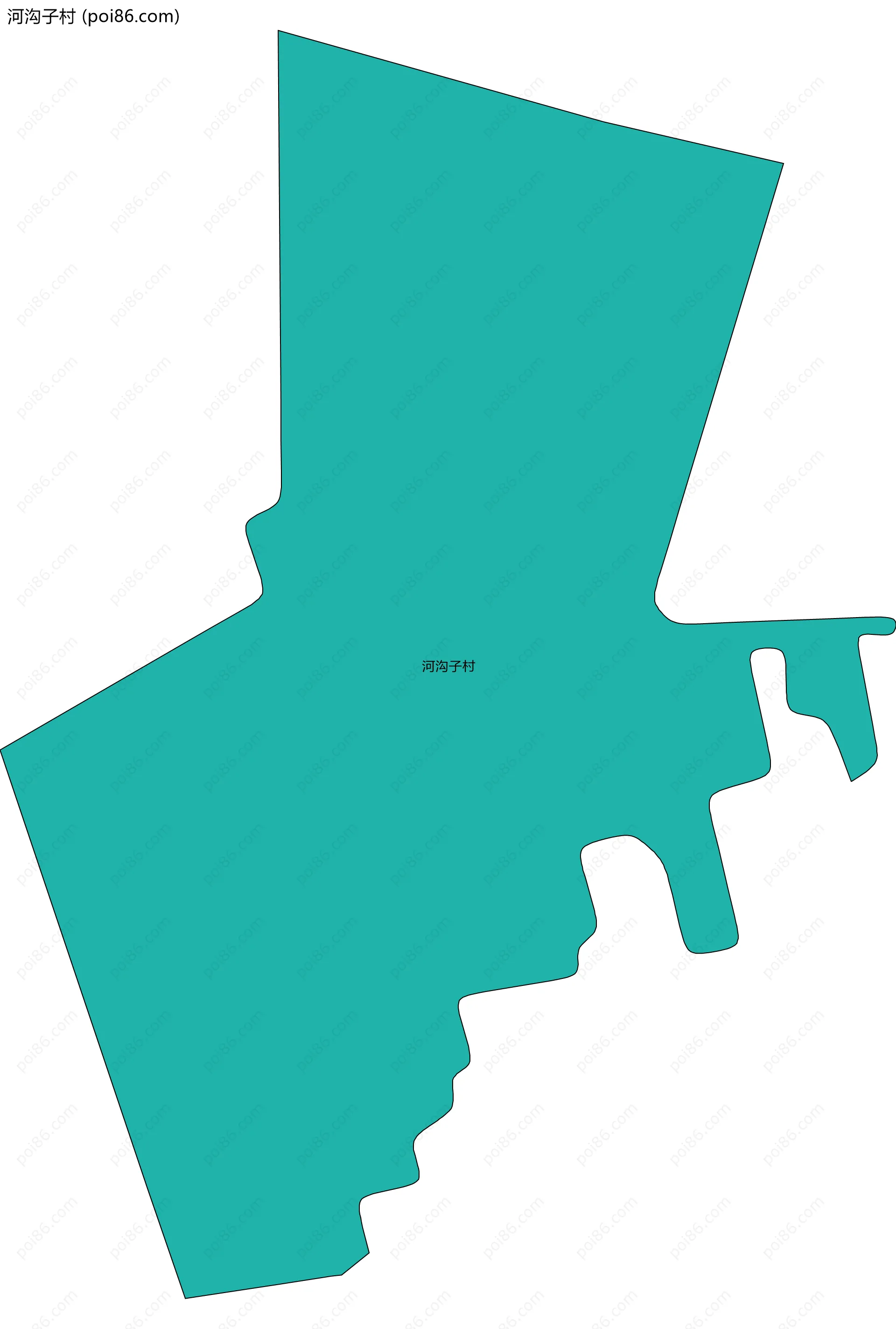 河沟子村边界地图