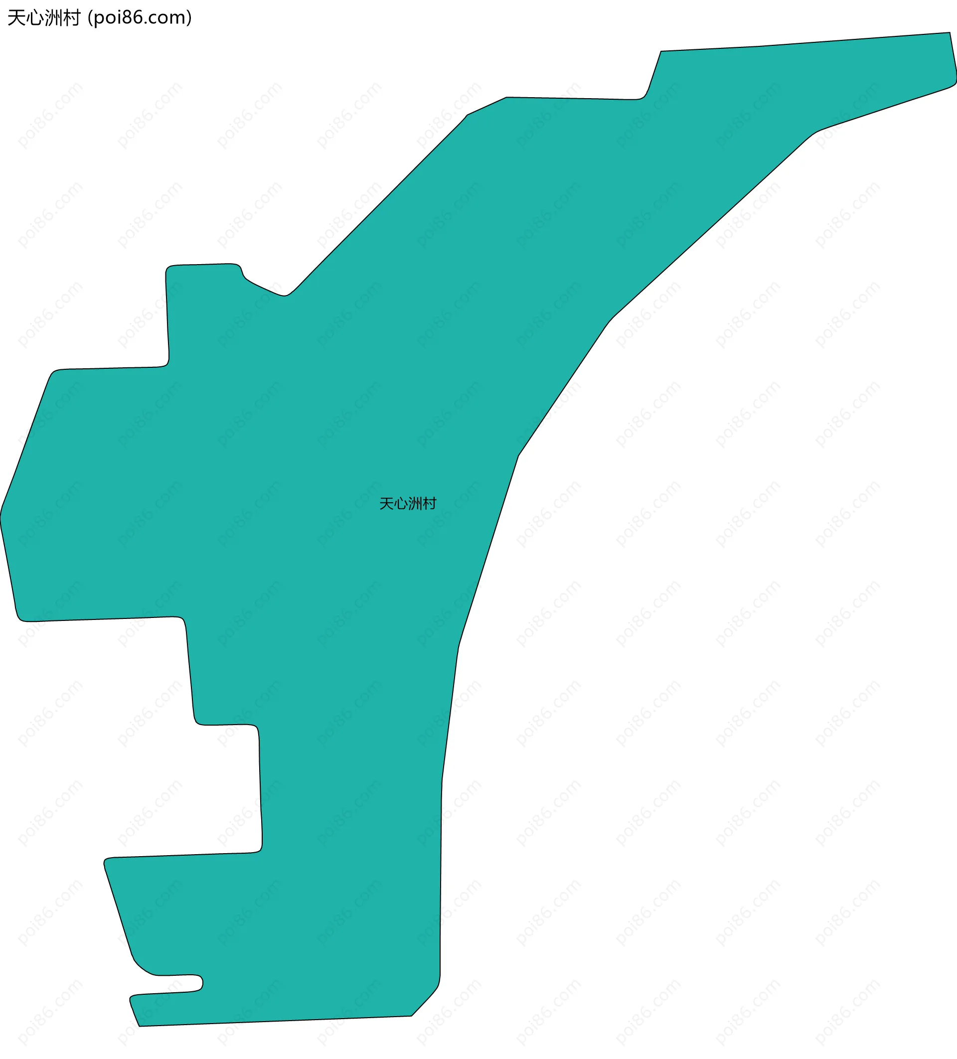 天心洲村边界地图