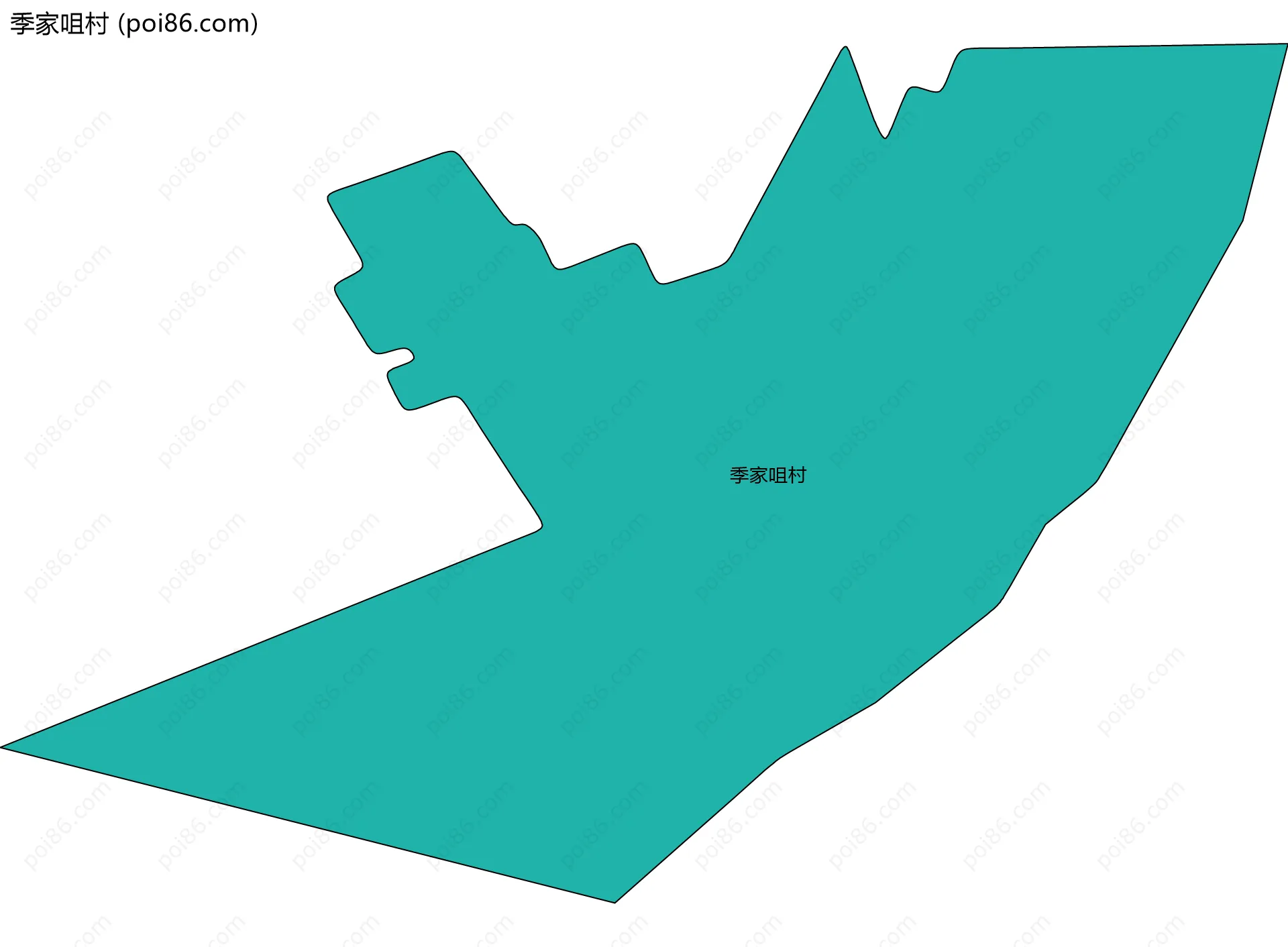 季家咀村边界地图