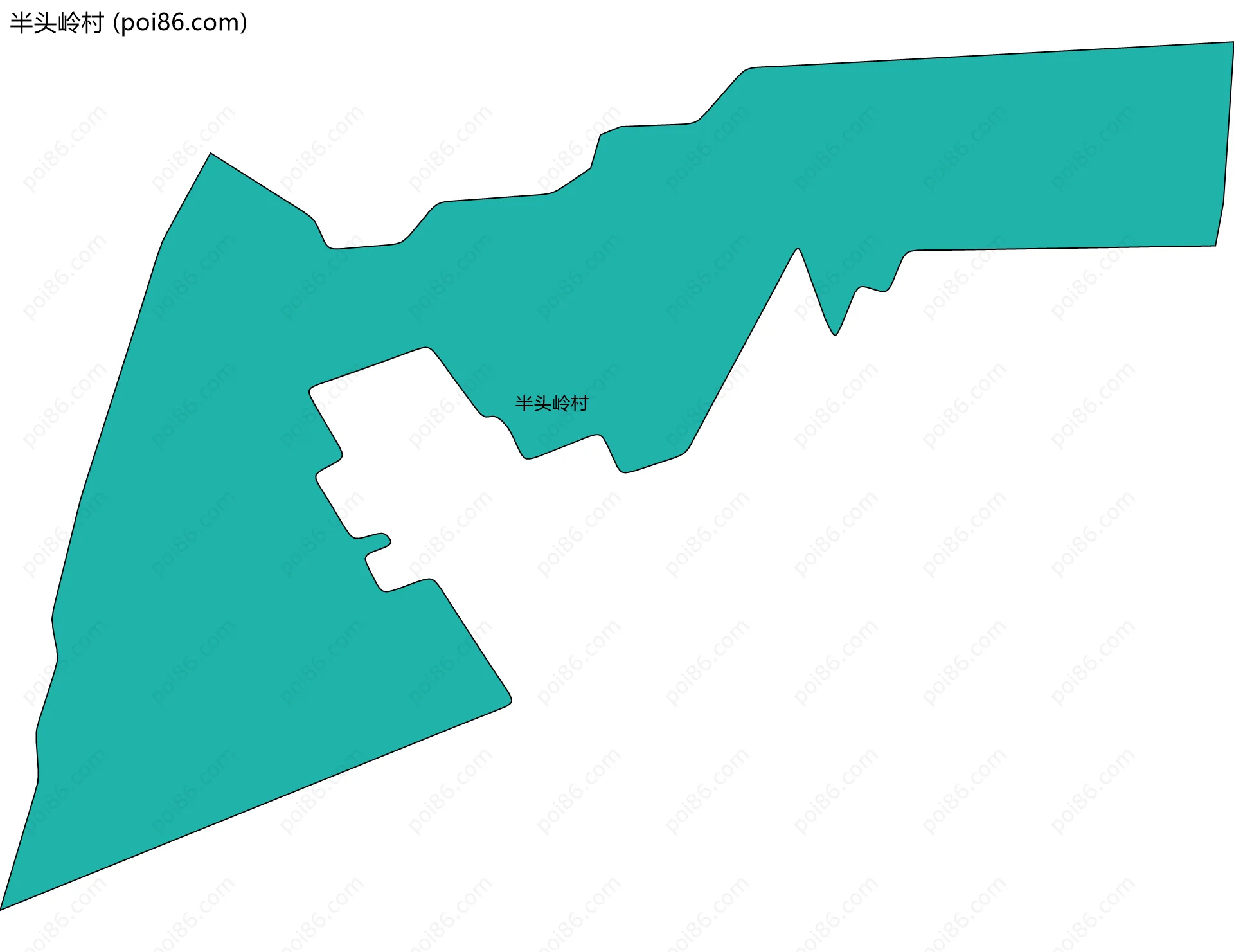 半头岭村边界地图