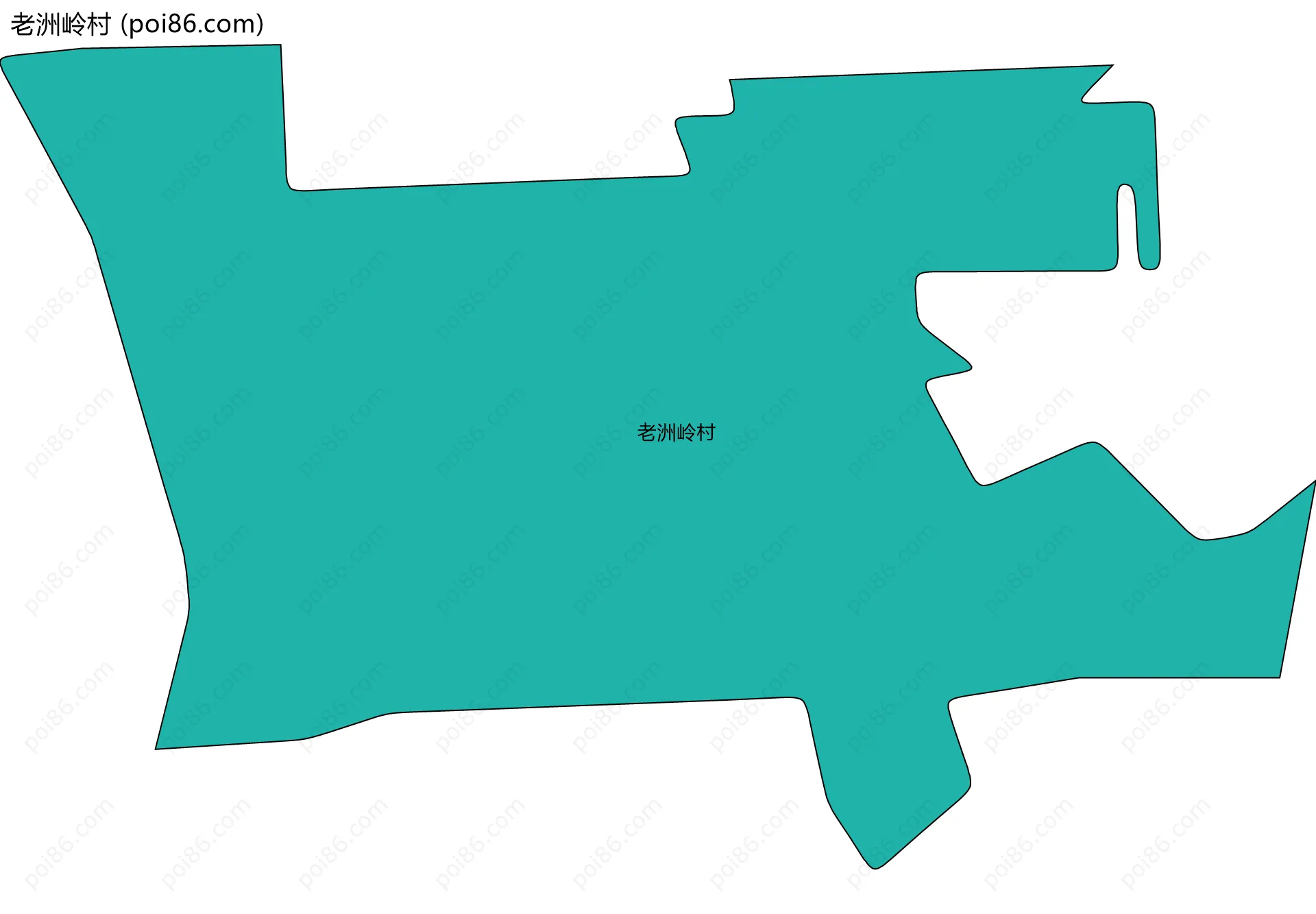 老洲岭村边界地图