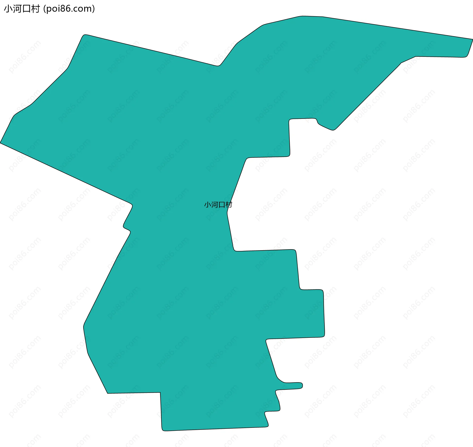 小河口村边界地图