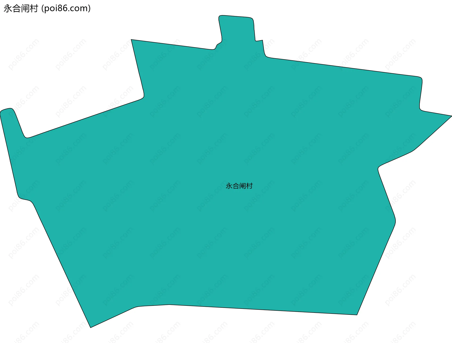 永合闸村边界地图