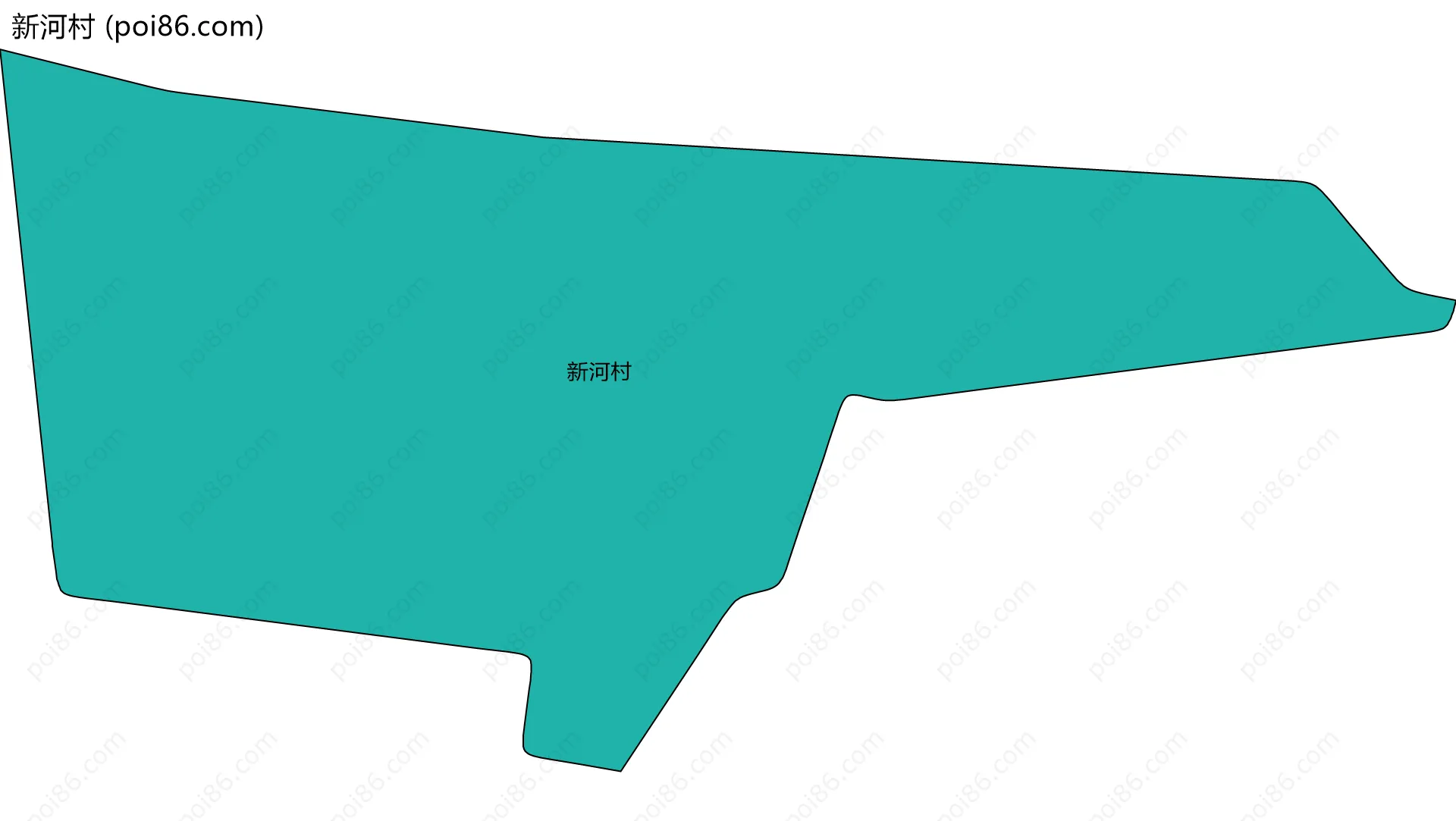 新河村边界地图