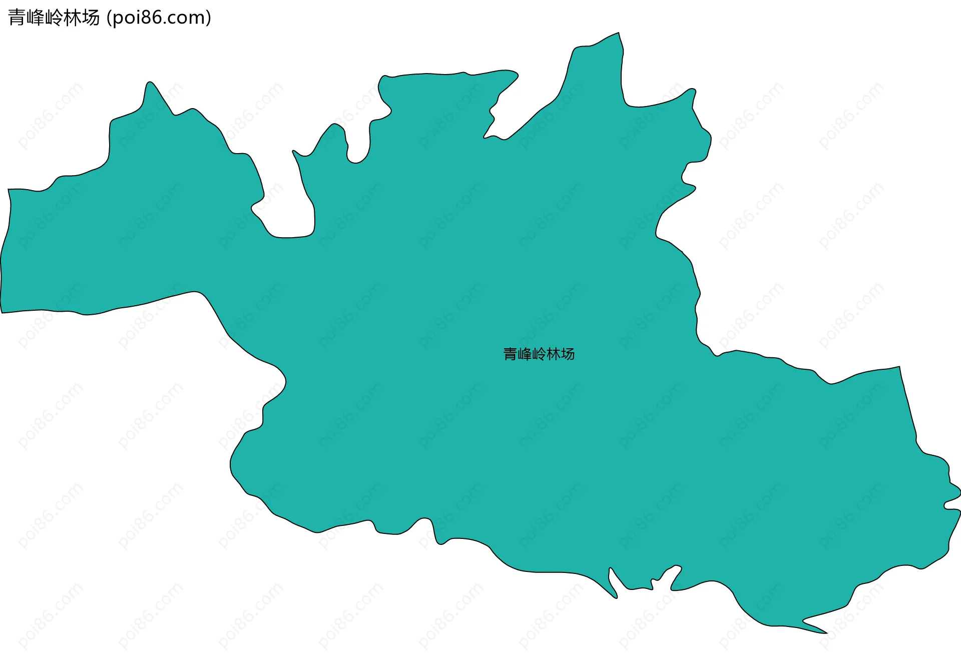 青峰岭林场边界地图