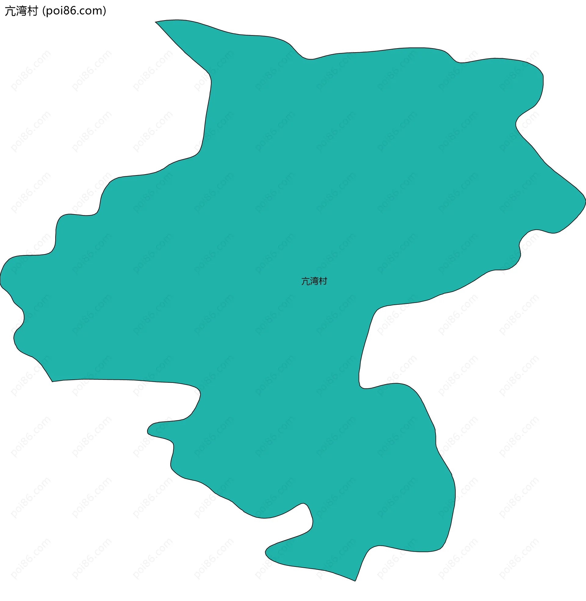 亢湾村边界地图