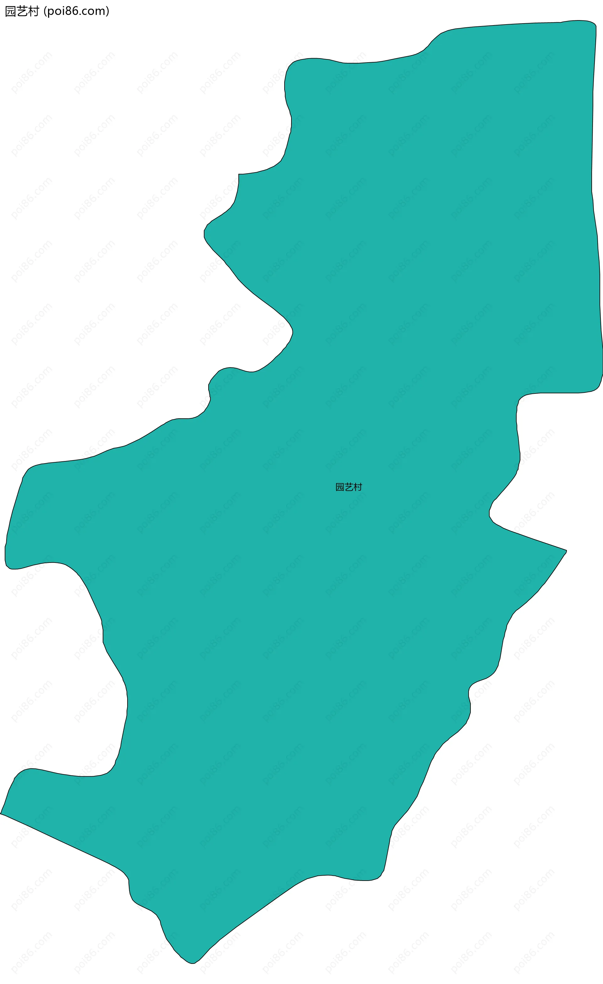 园艺村边界地图