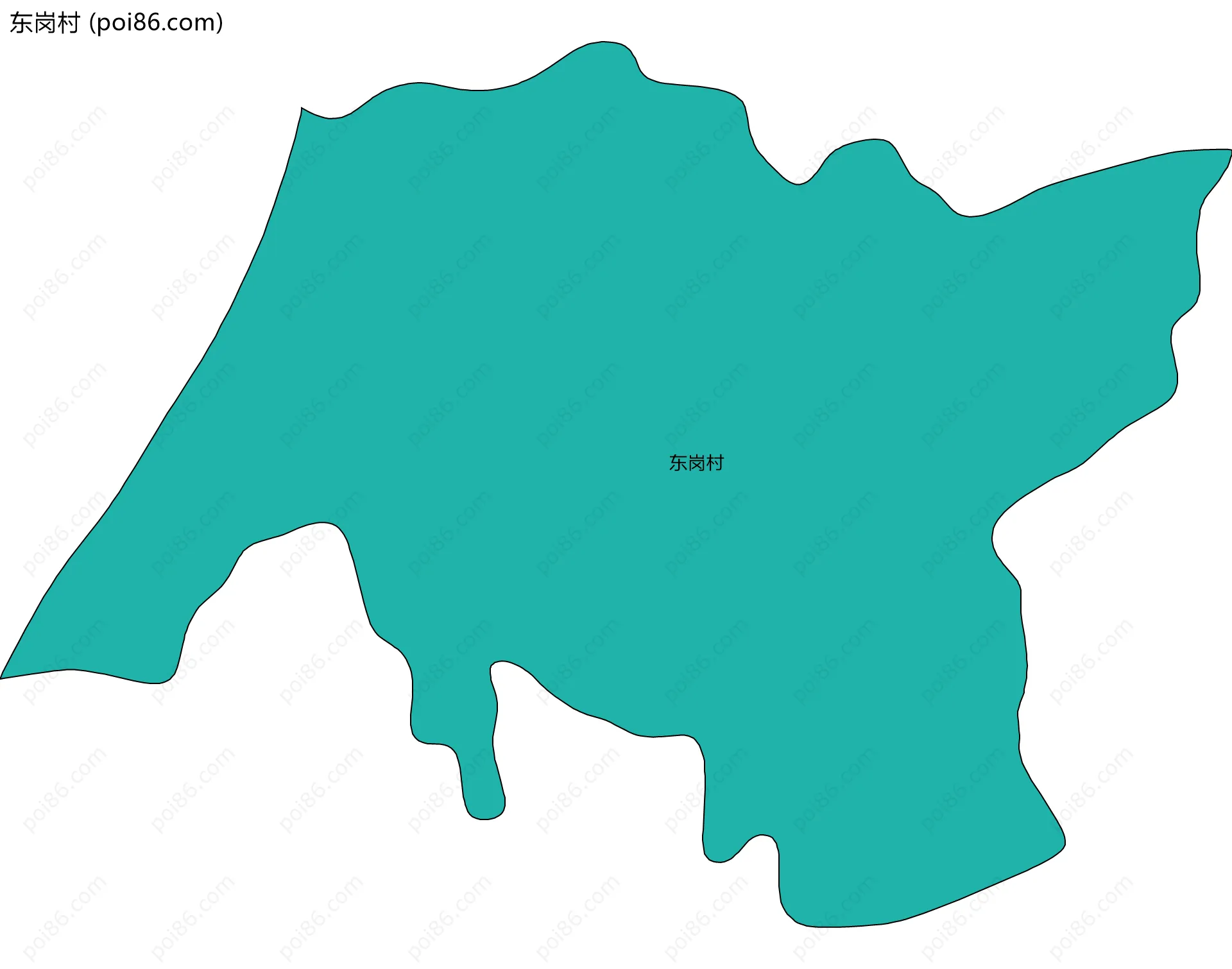 东岗村边界地图