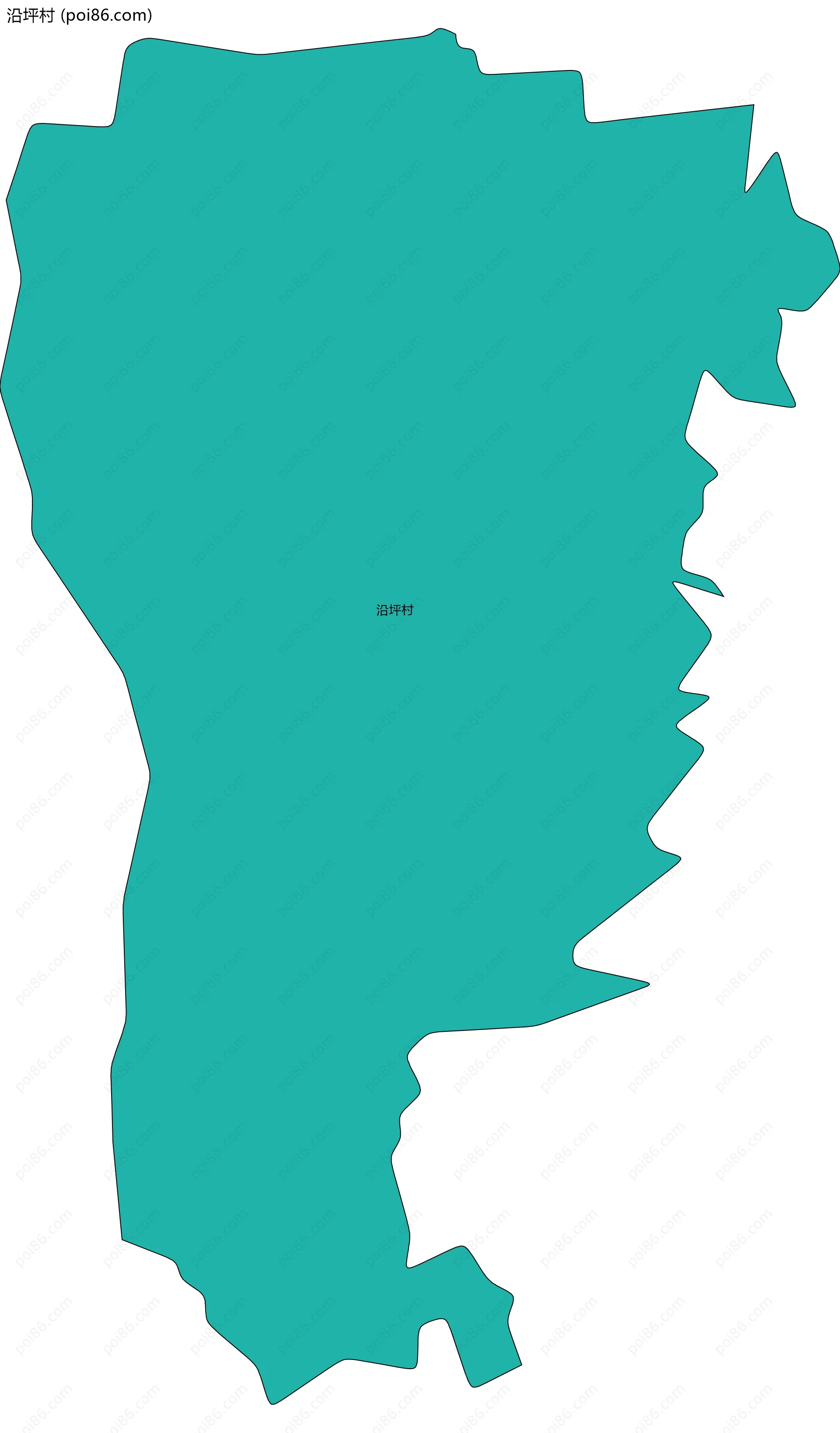 沿坪村边界地图