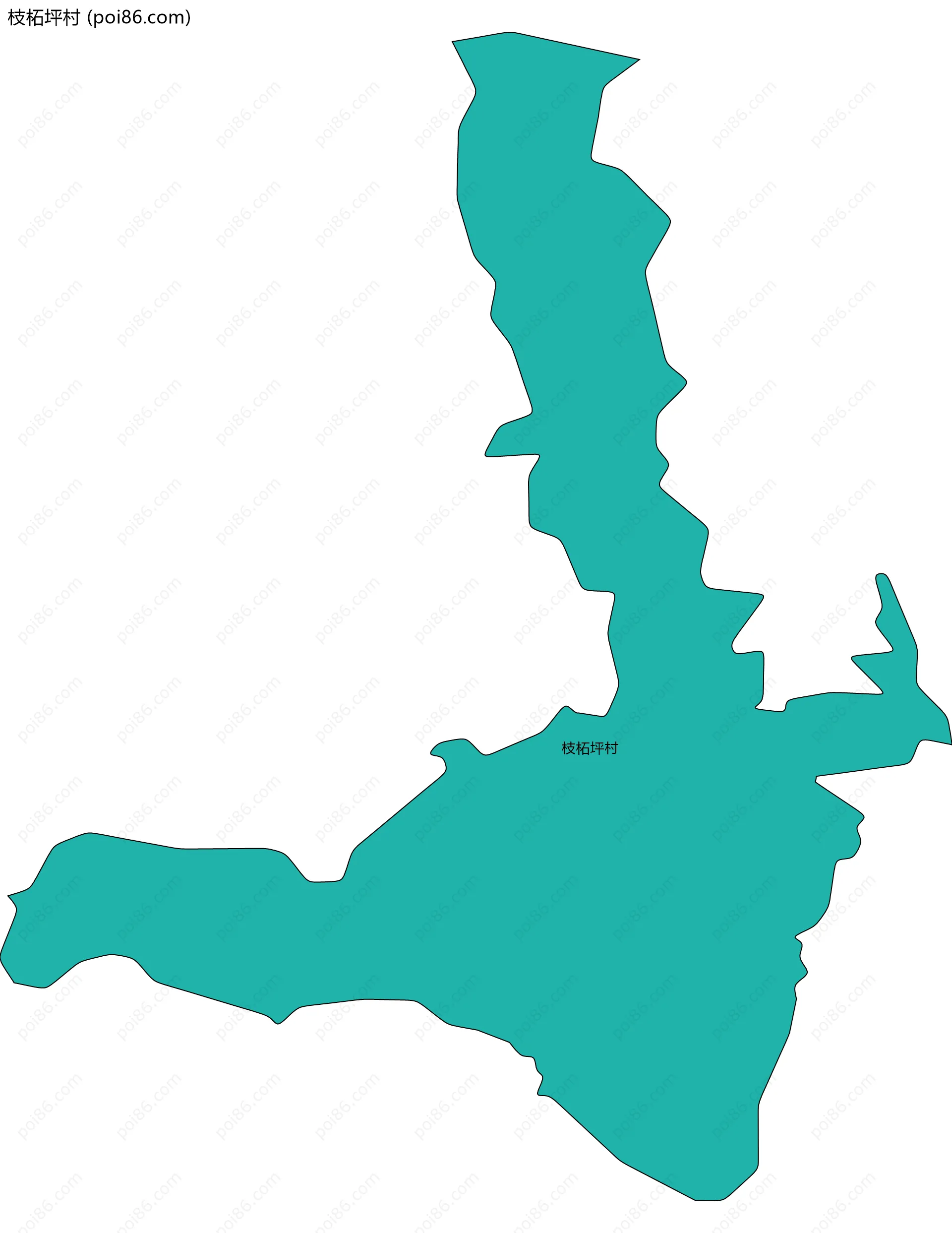 枝柘坪村边界地图