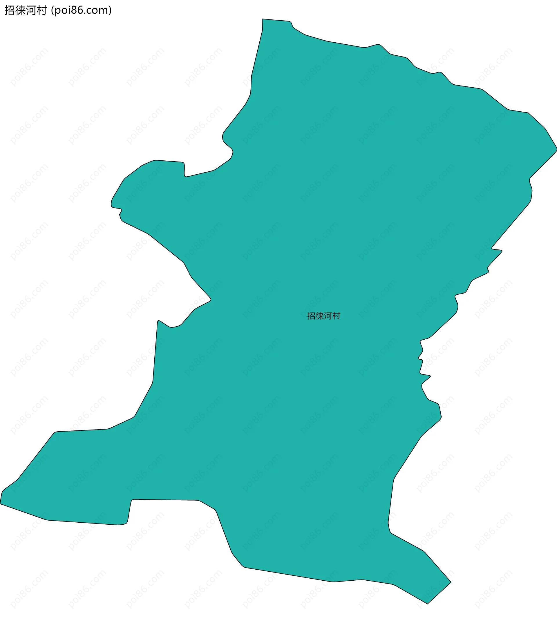 招徕河村边界地图