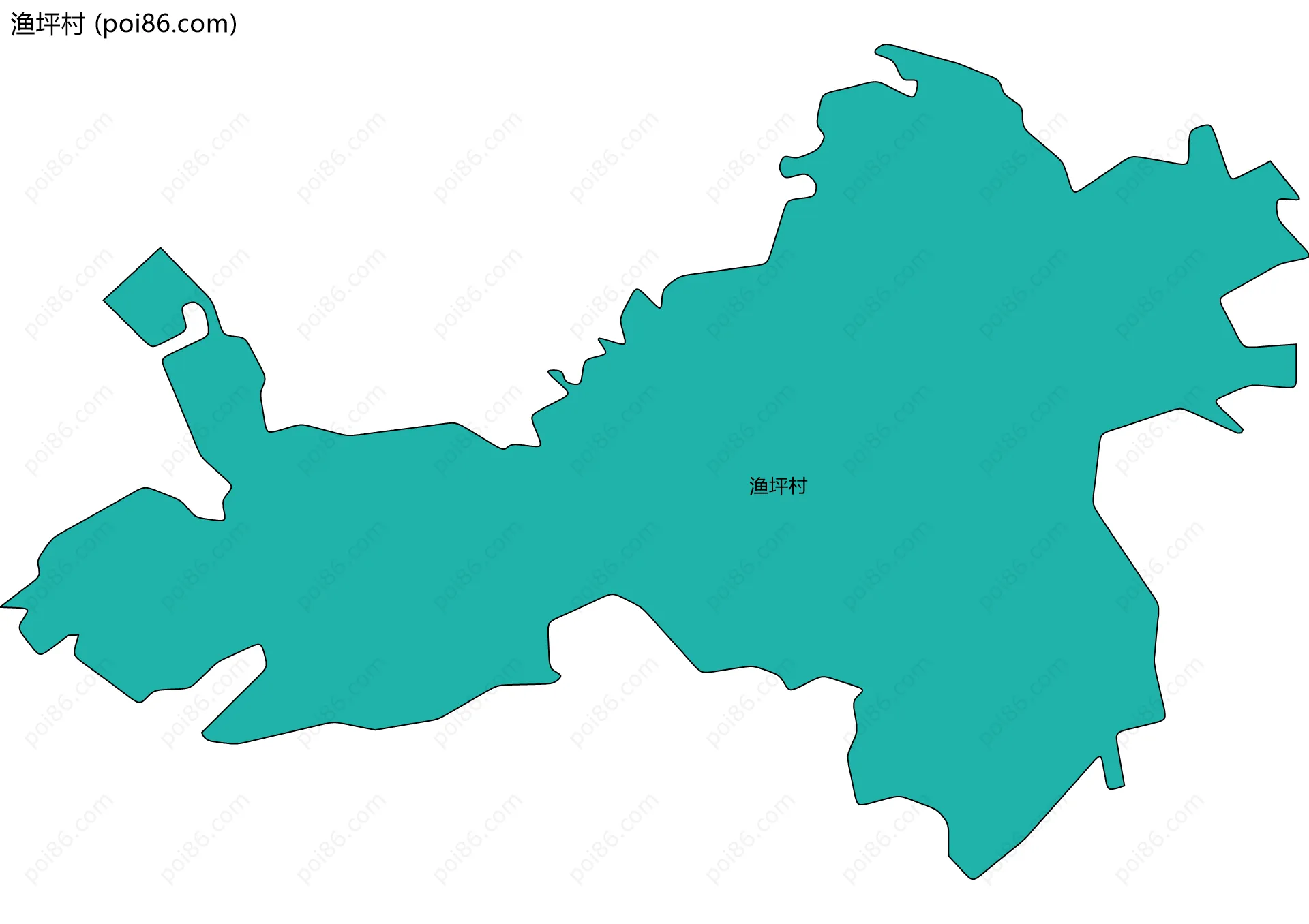 渔坪村边界地图