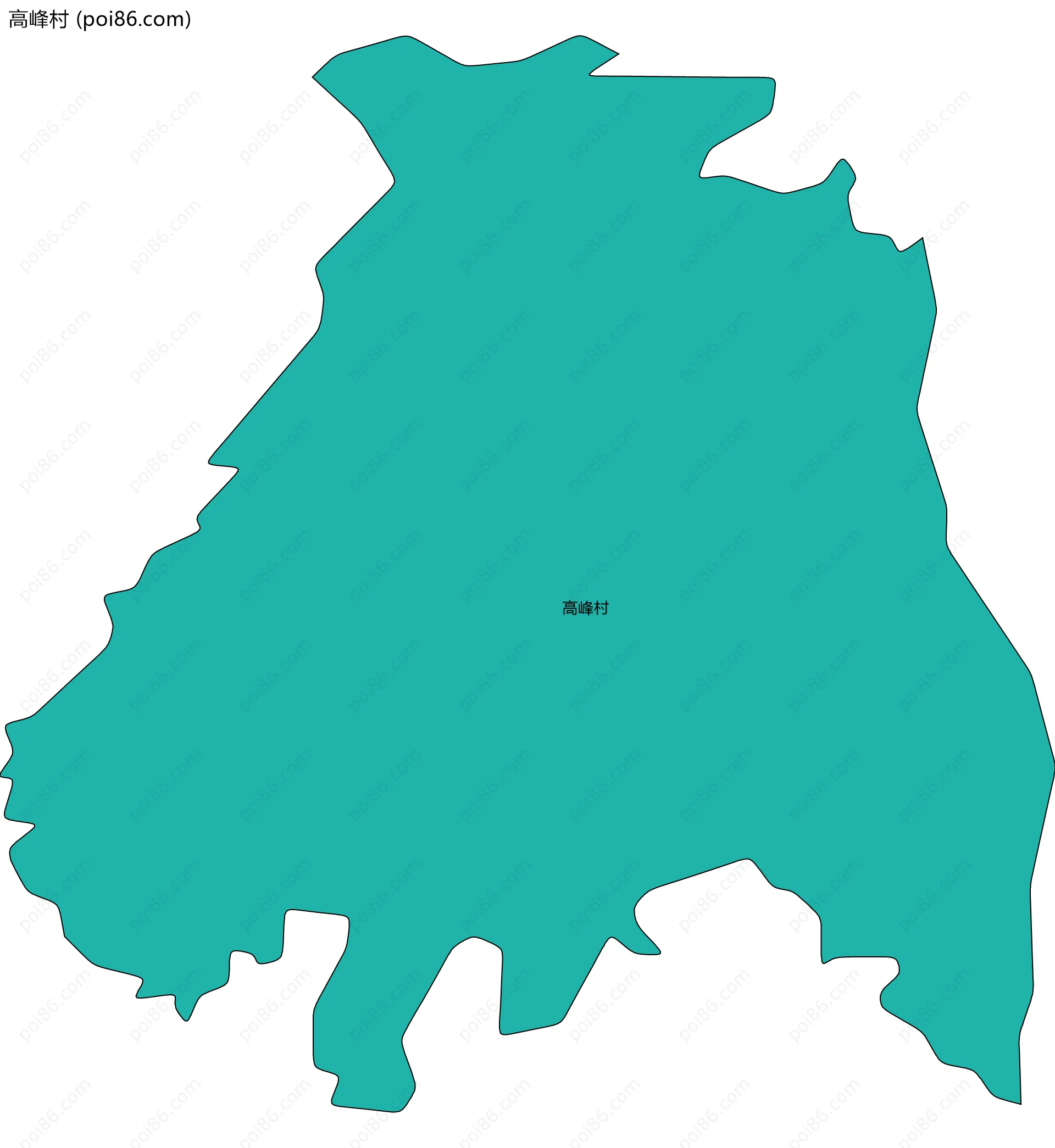 高峰村边界地图