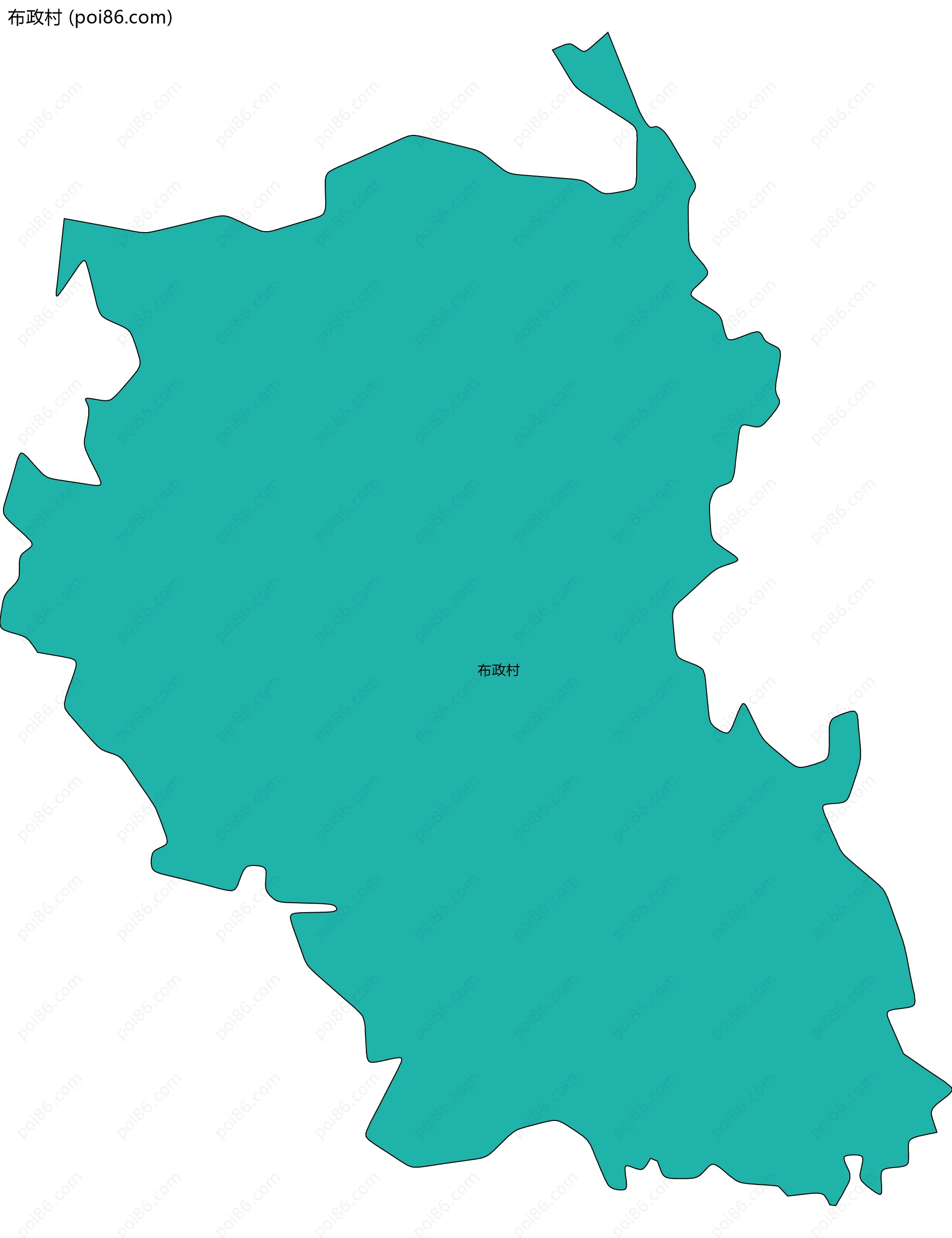 布政村边界地图