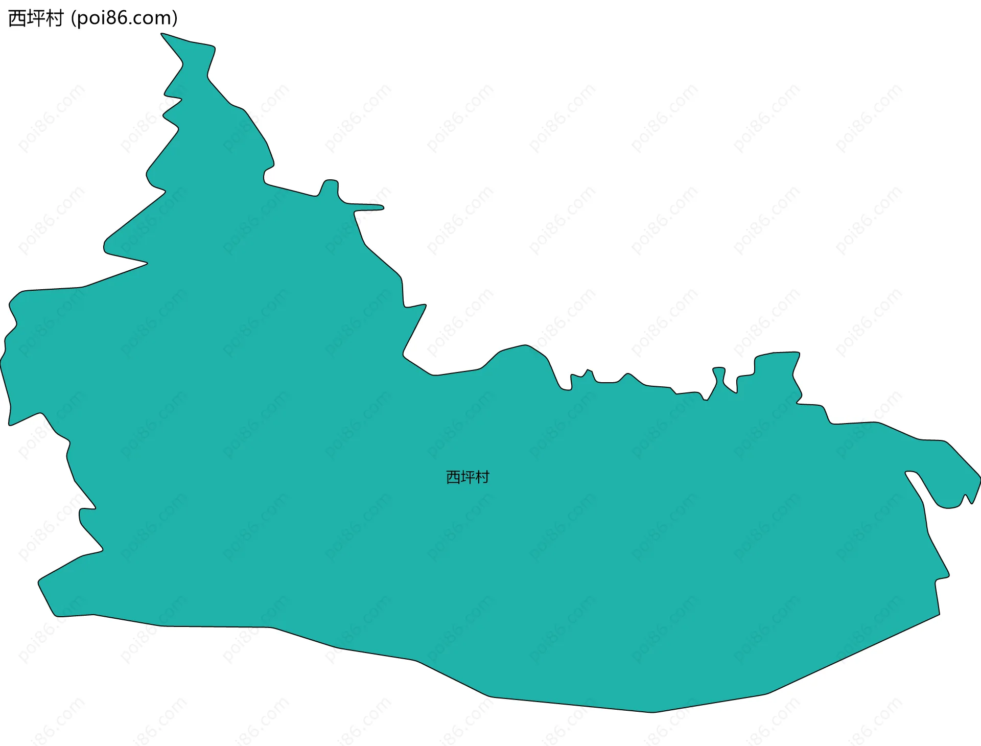 西坪村边界地图