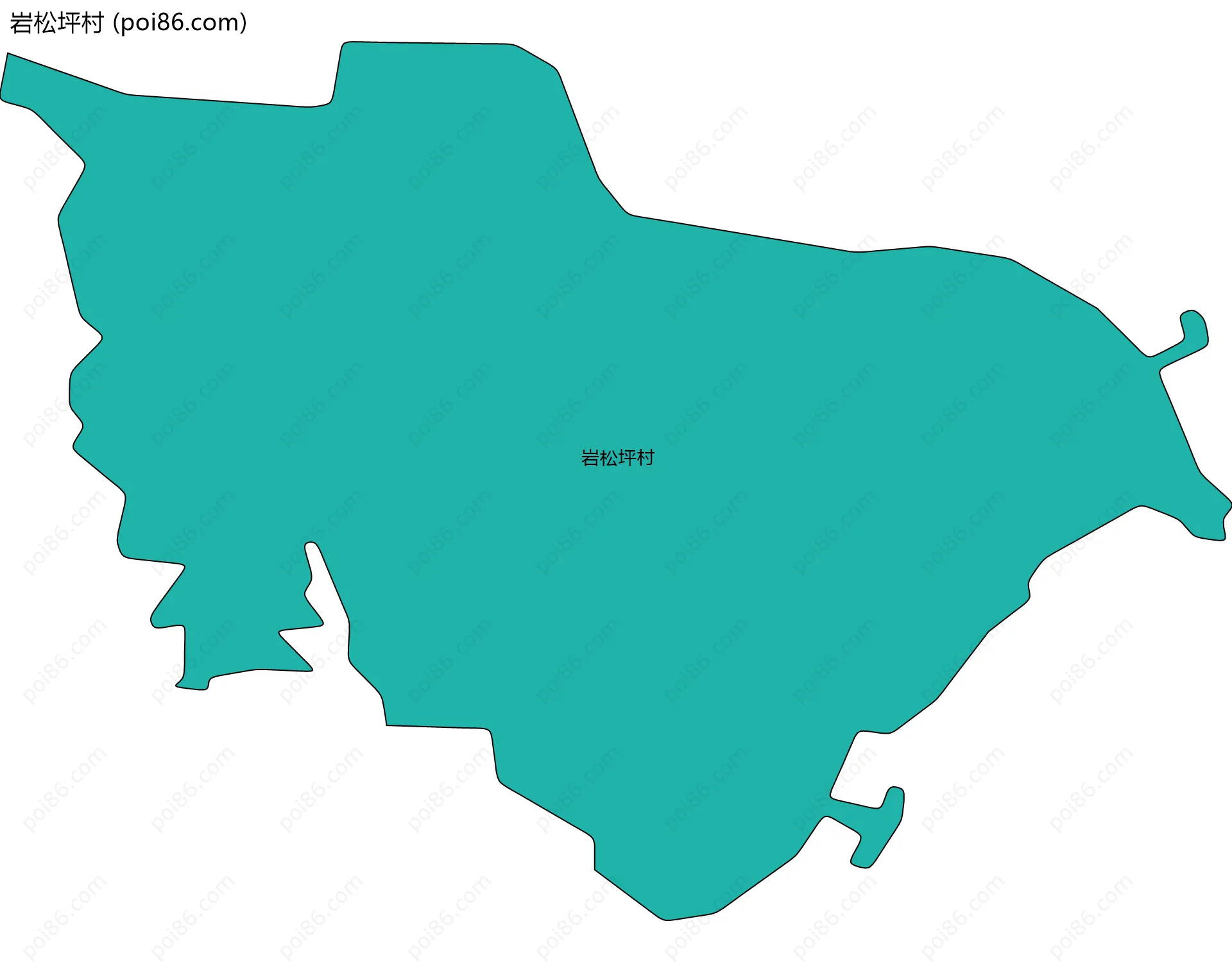 岩松坪村边界地图