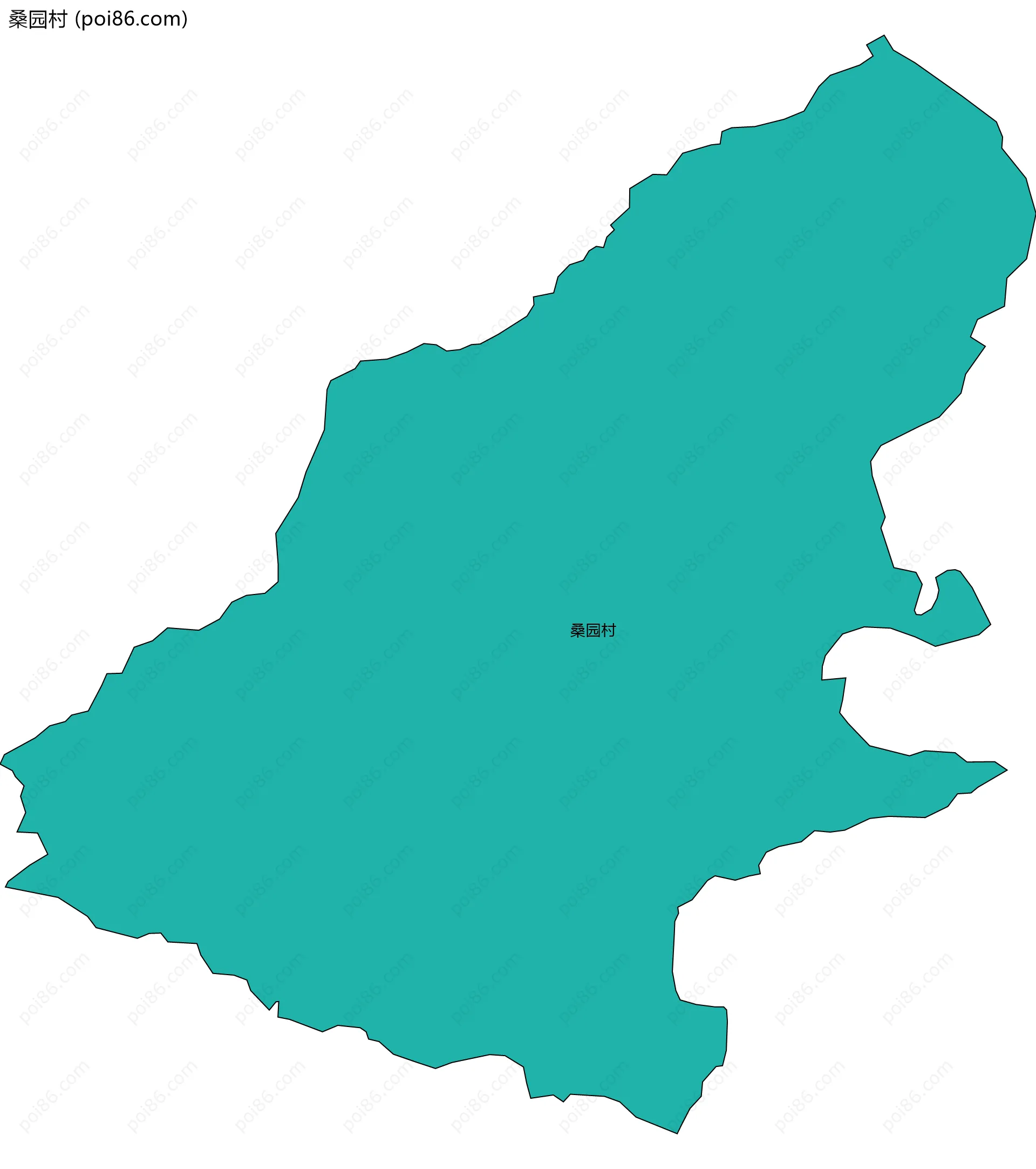 桑园村边界地图