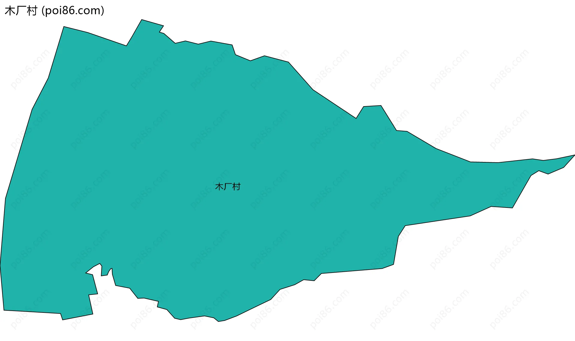 木厂村边界地图