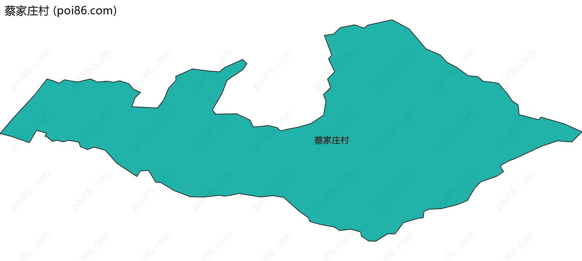 蔡家庄村边界地图