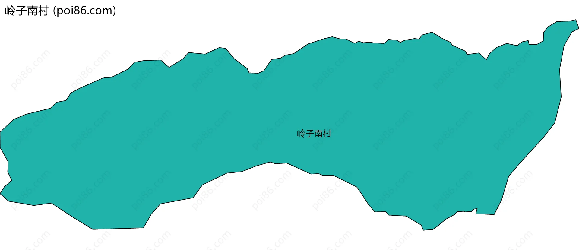 岭子南村边界地图