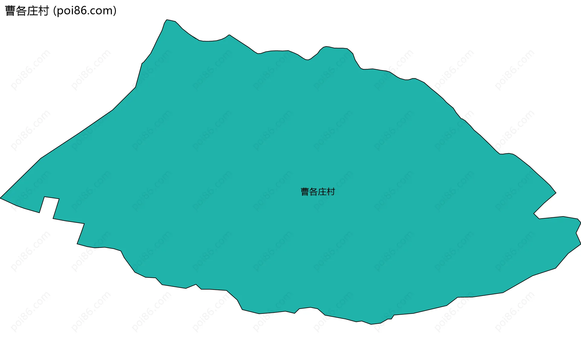 曹各庄村边界地图