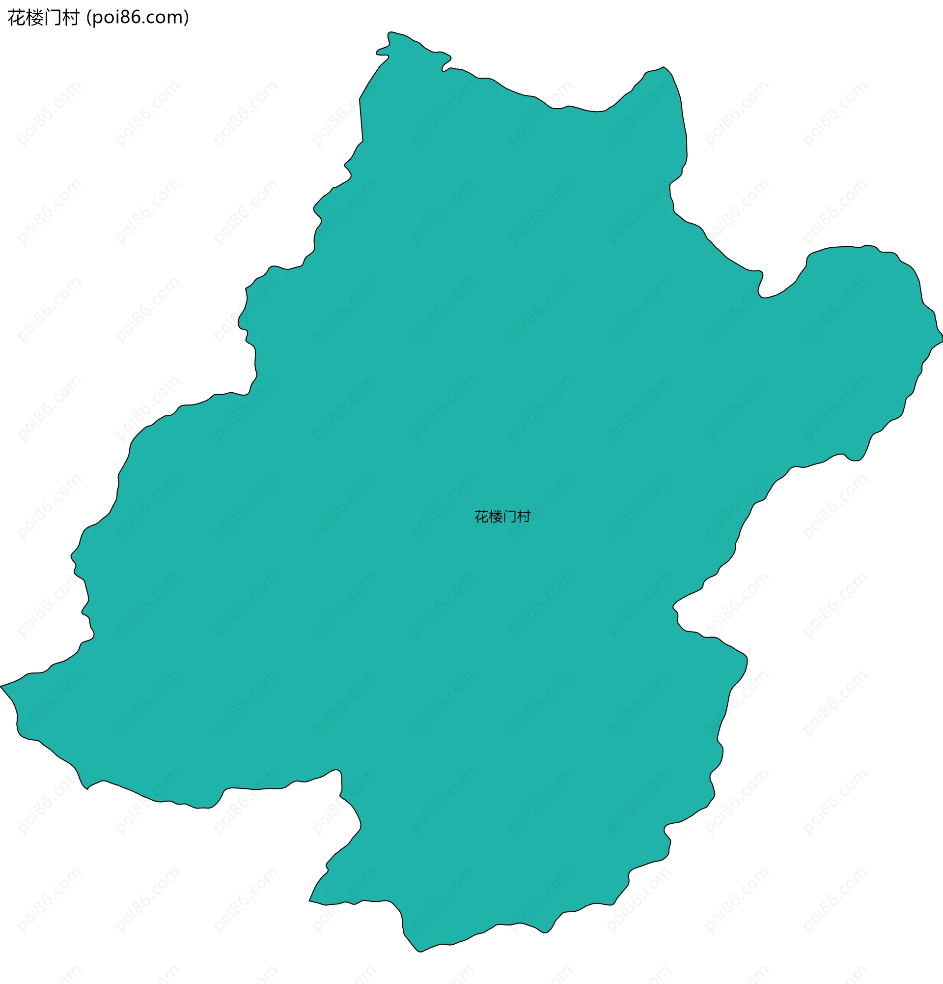 花楼门村边界地图
