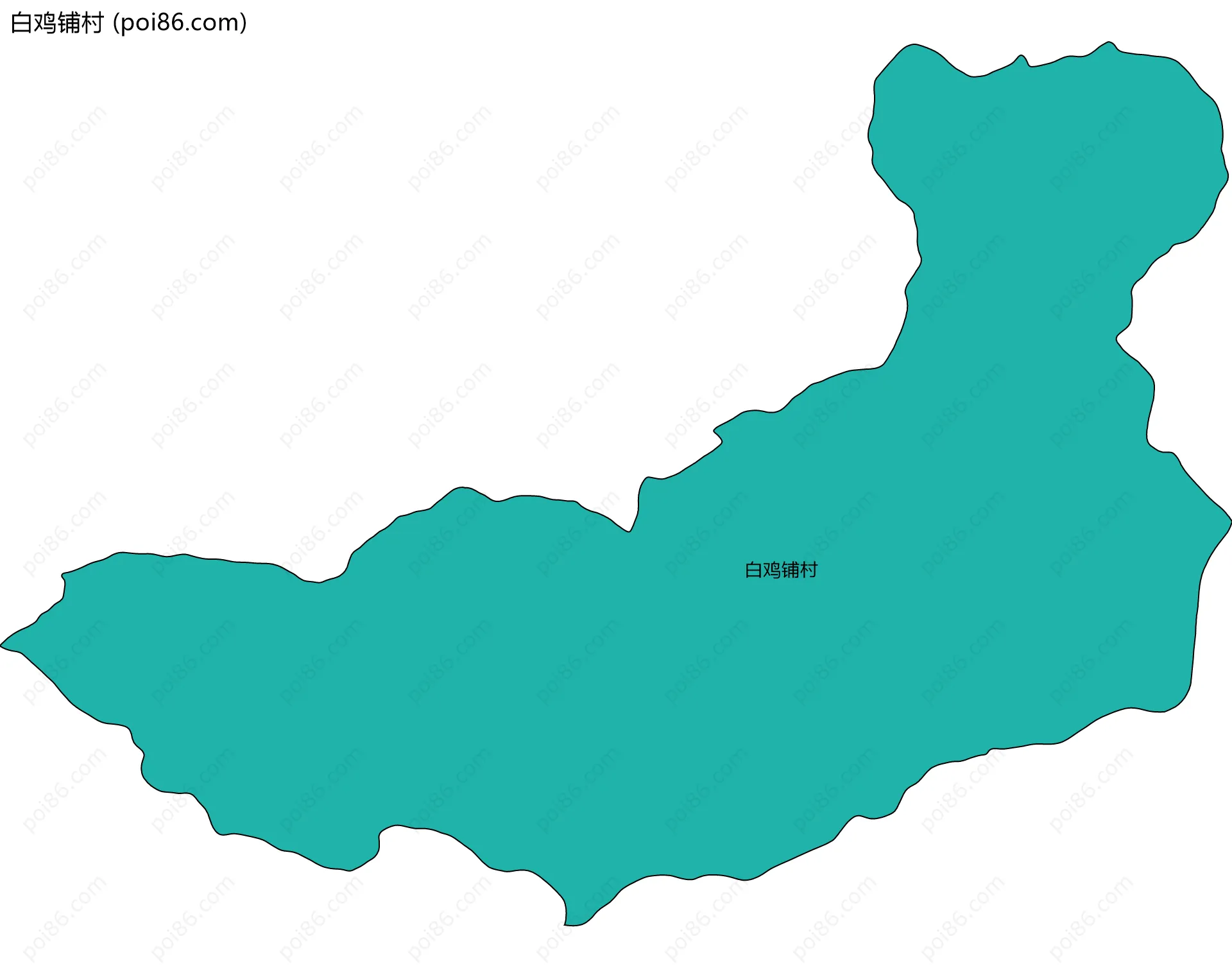 白鸡铺村边界地图
