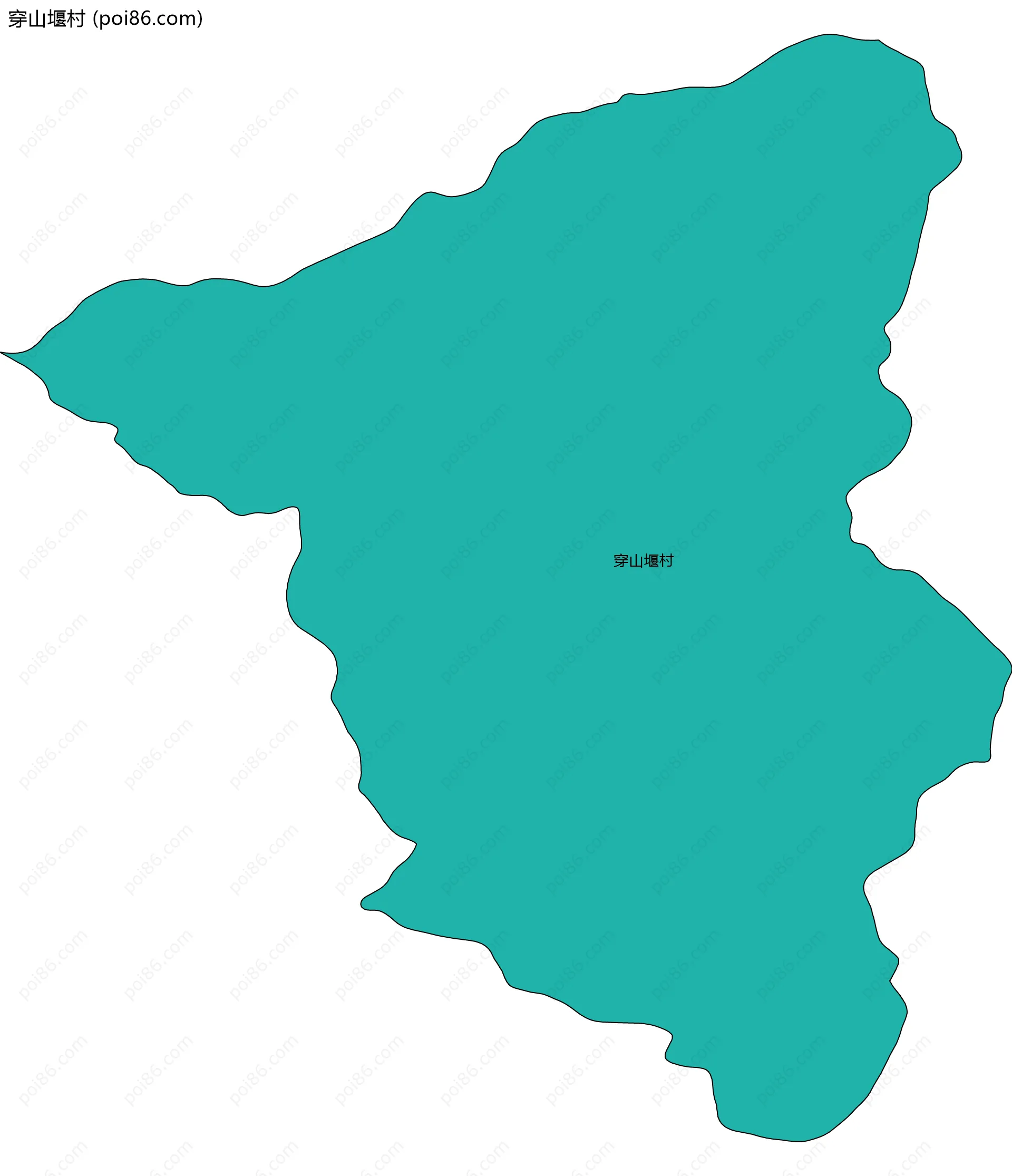 穿山堰村边界地图