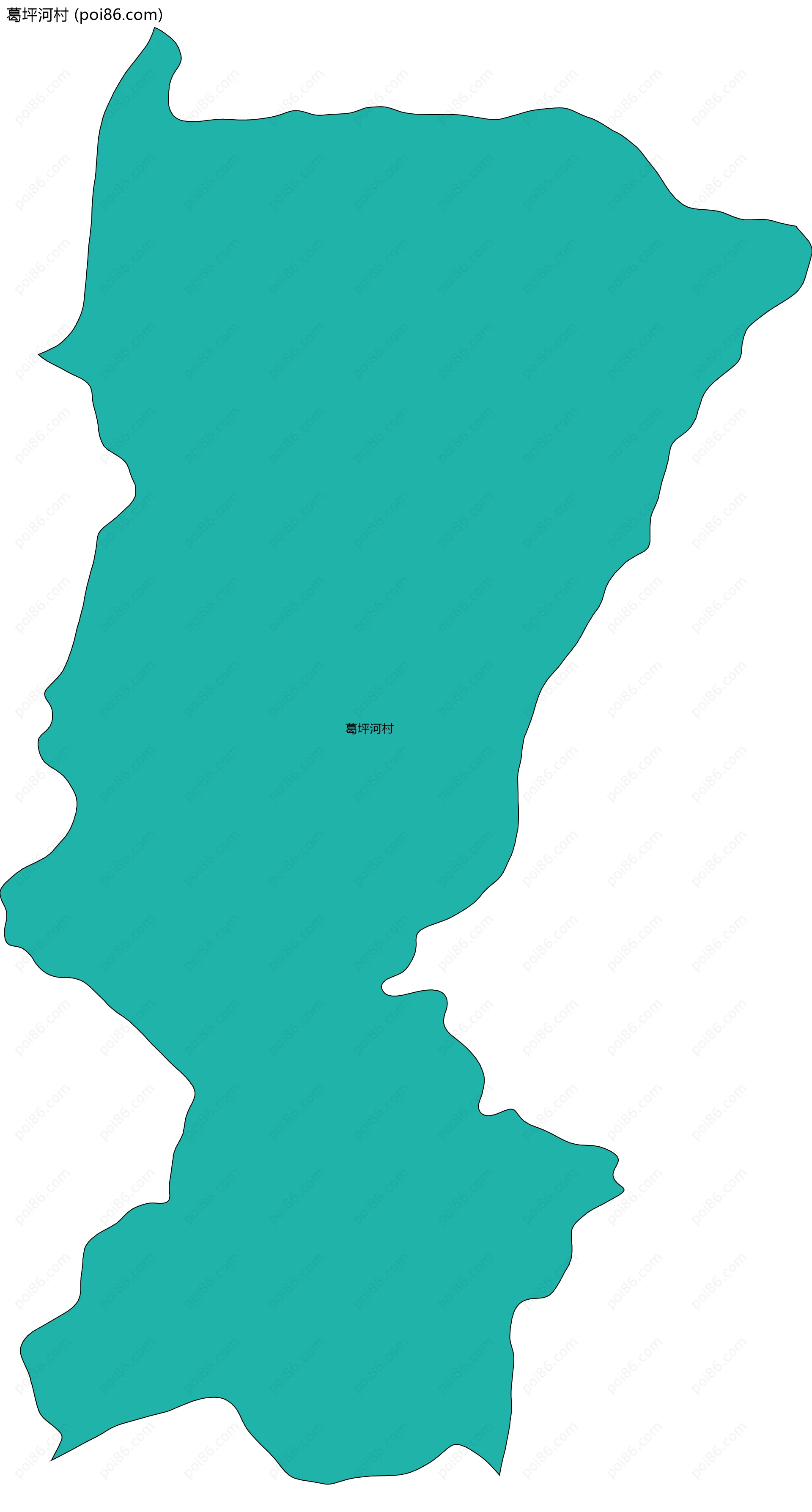 葛坪河村边界地图