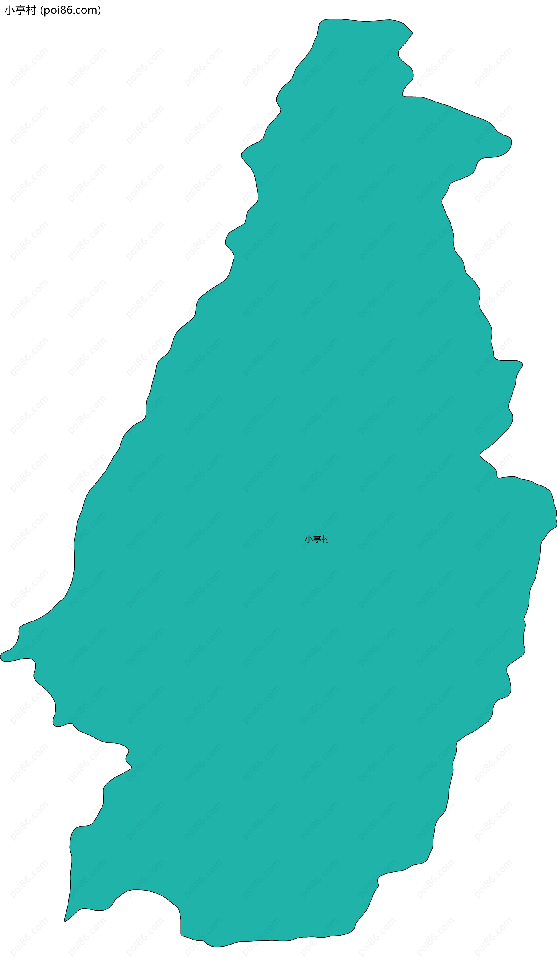 小亭村边界地图