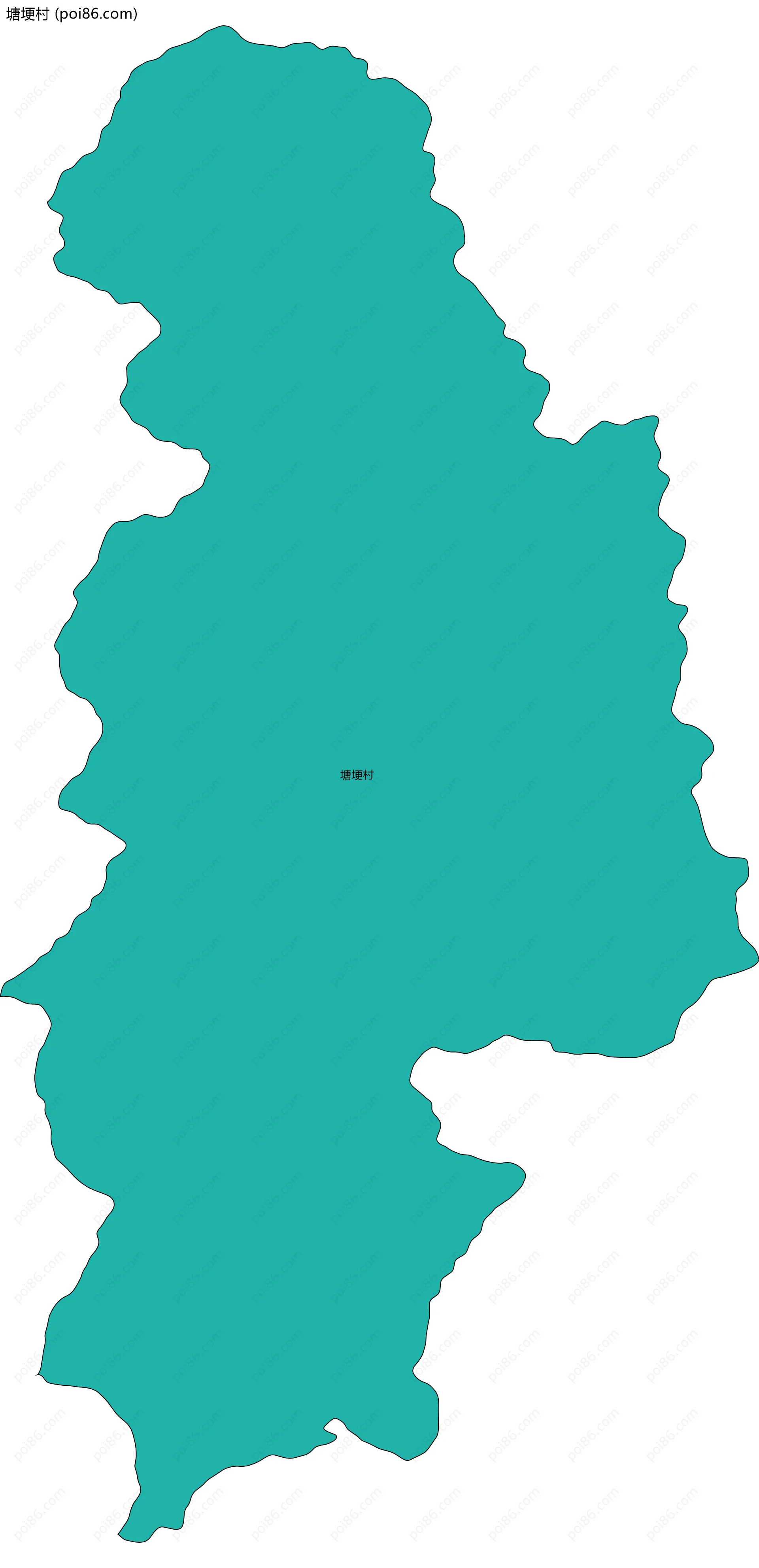 塘埂村边界地图