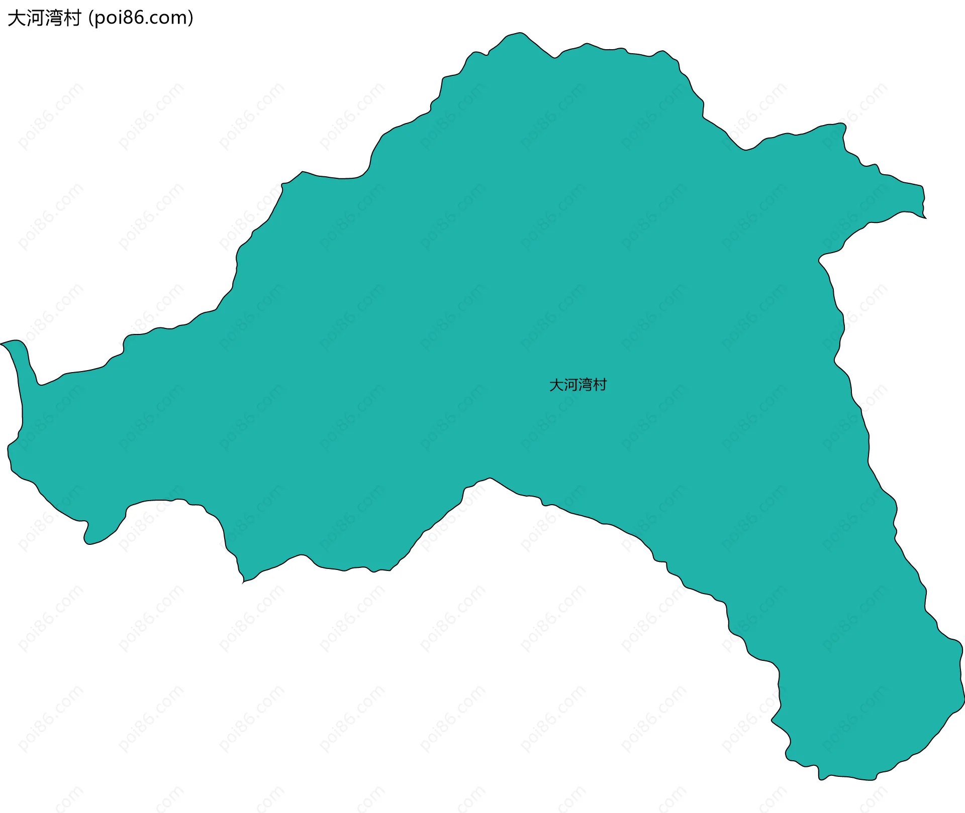 大河湾村边界地图