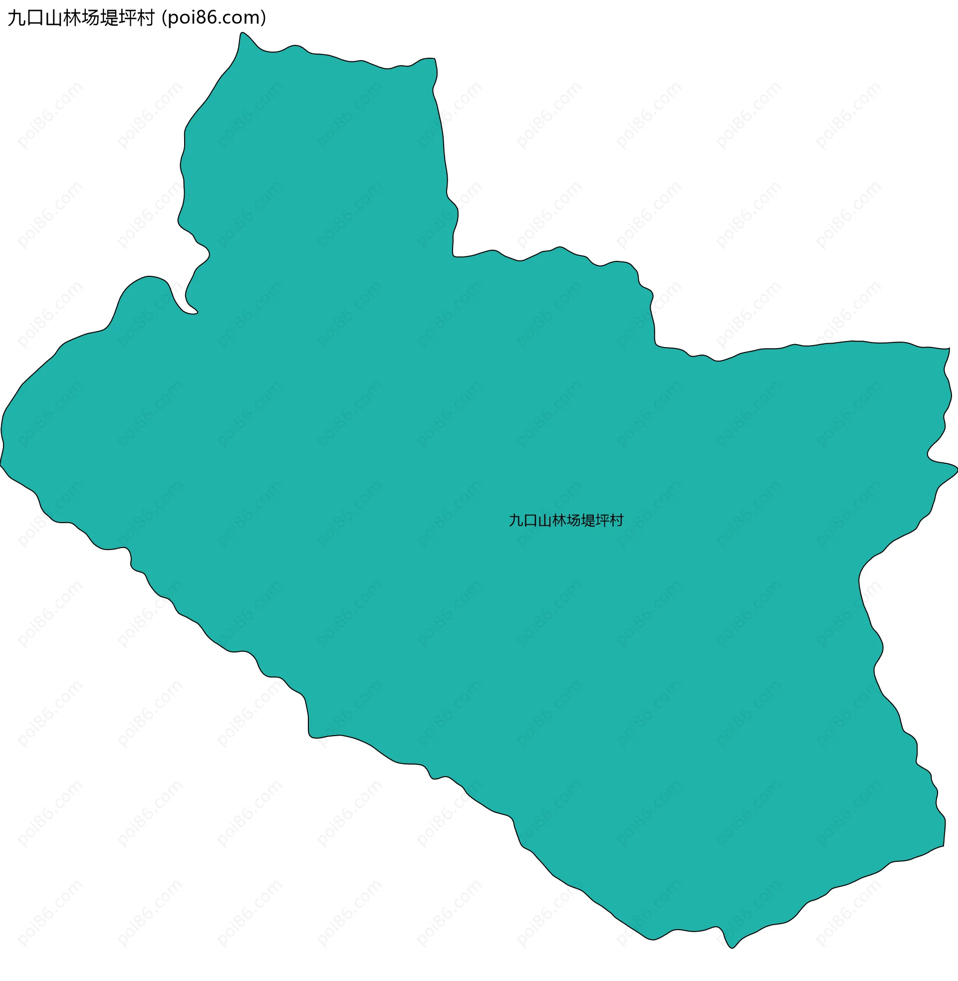 九口山林场堤坪村边界地图