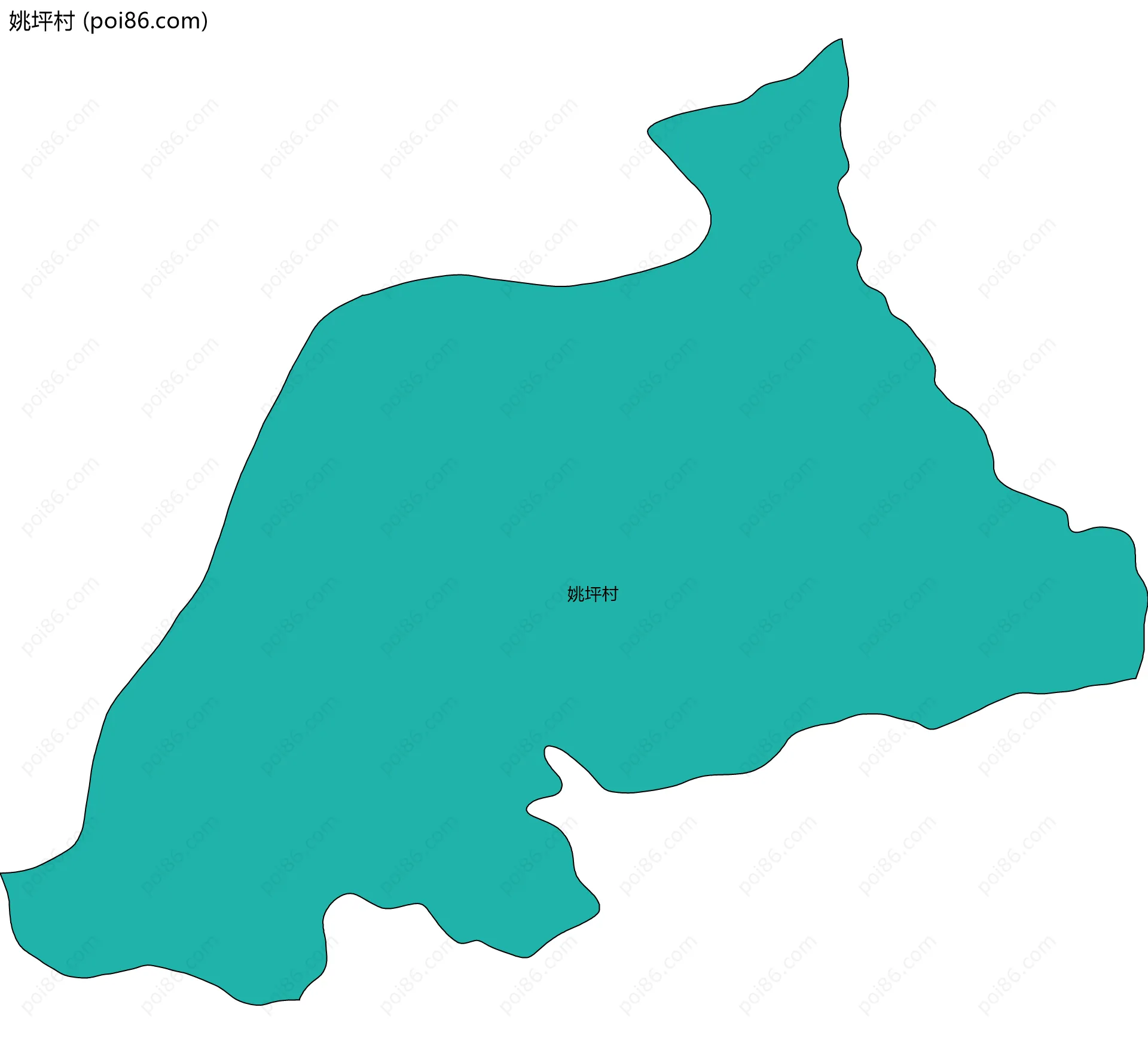 姚坪村边界地图