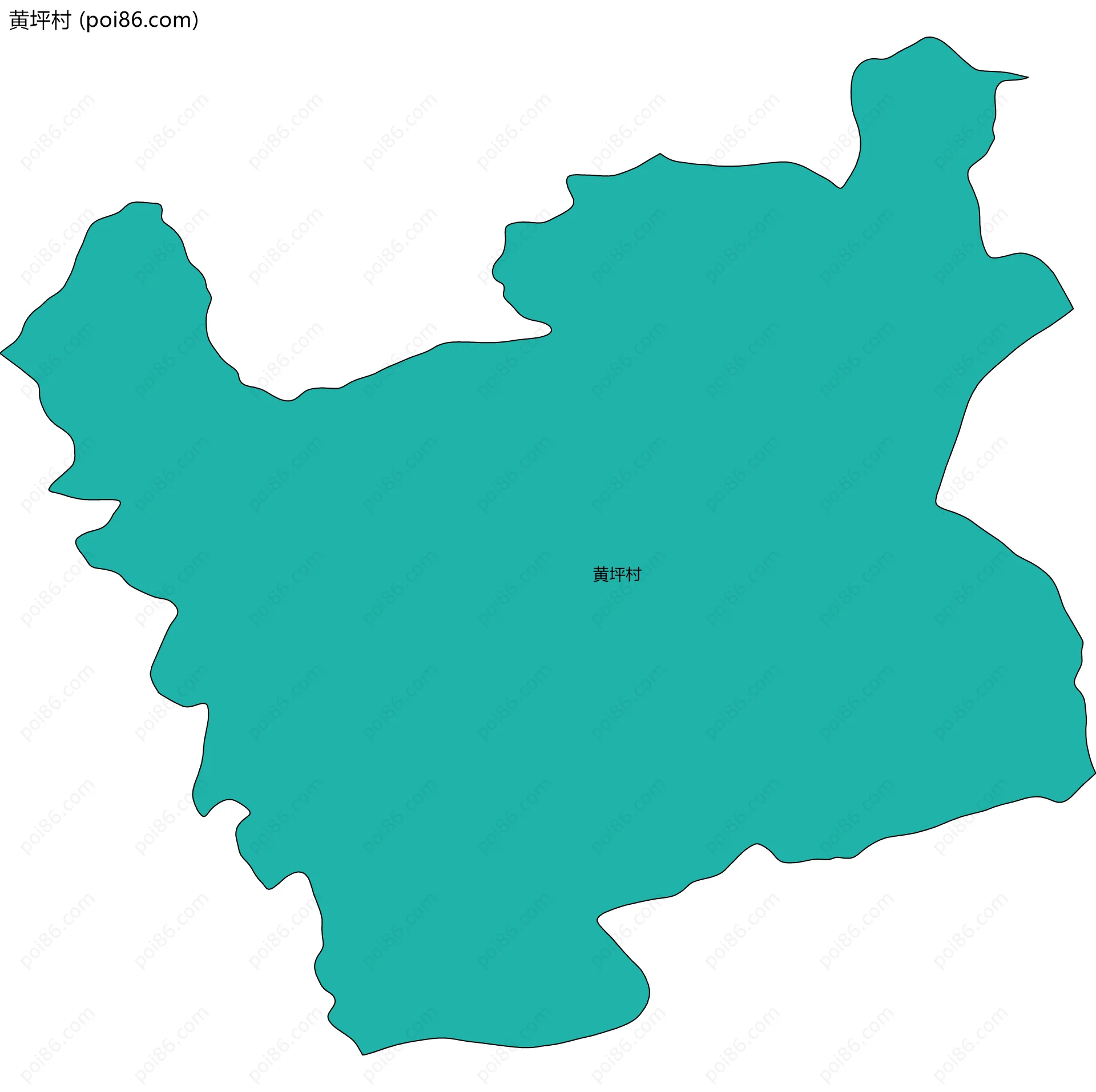 黄坪村边界地图