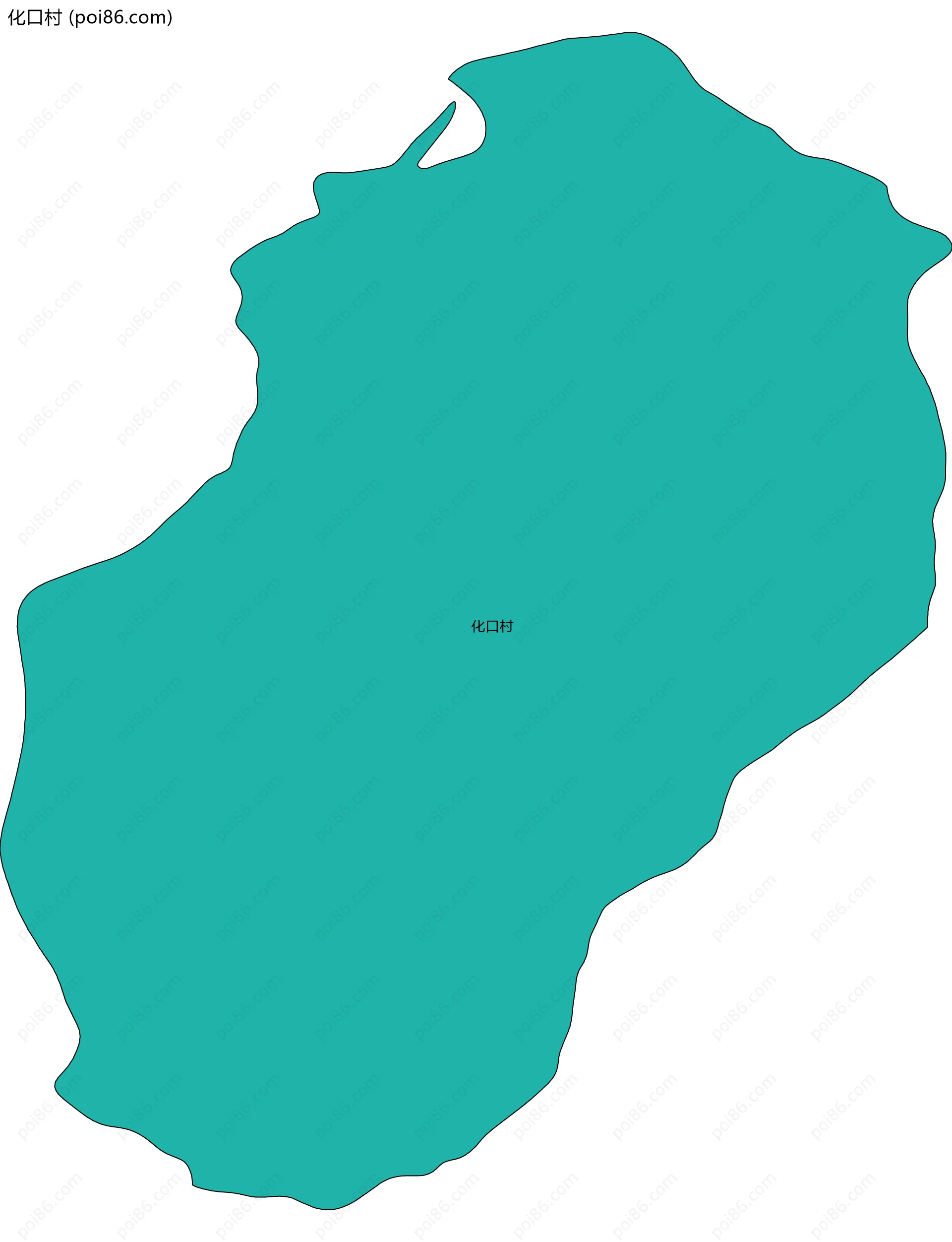 化口村边界地图