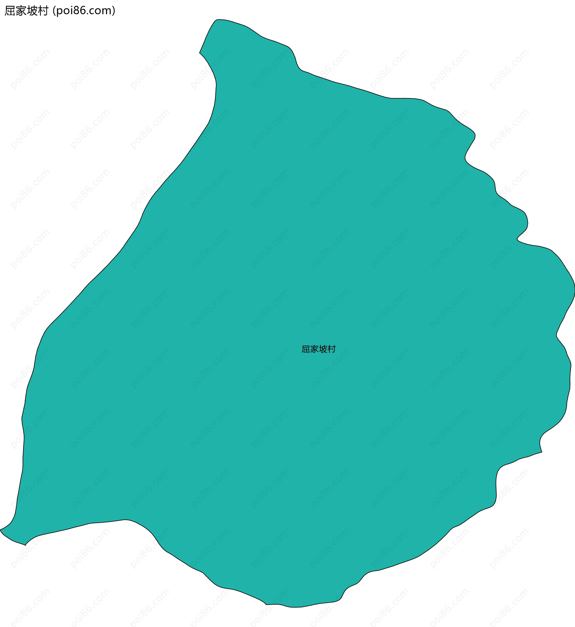 屈家坡村边界地图