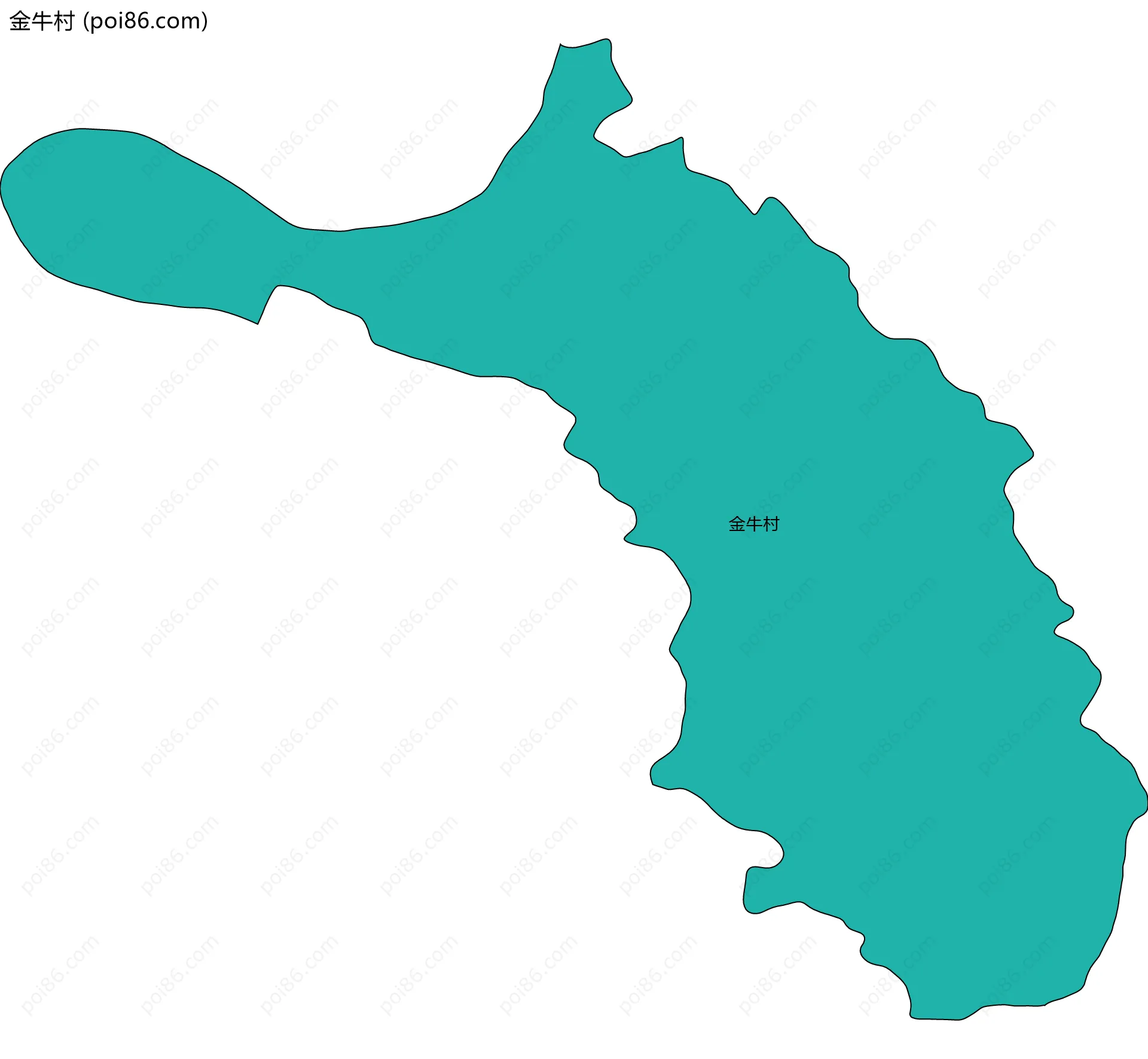 金牛村边界地图