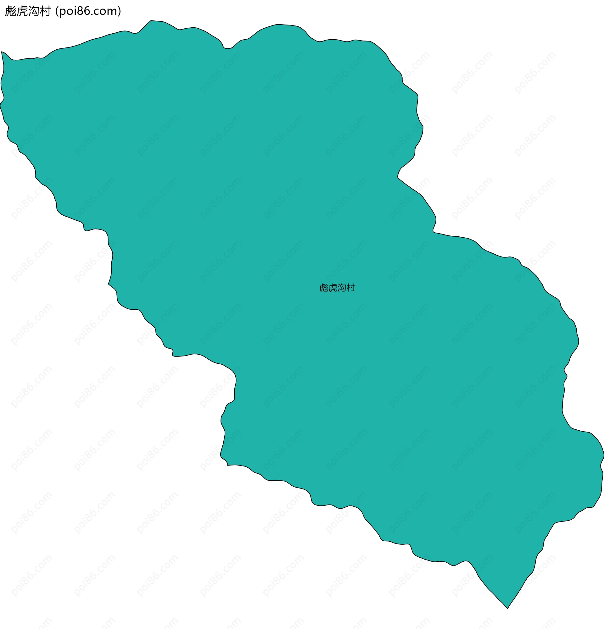 彪虎沟村边界地图