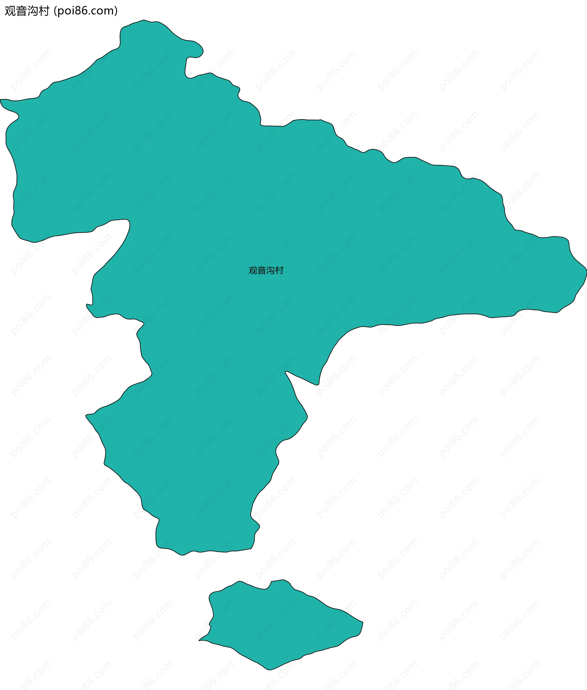 观音沟村边界地图