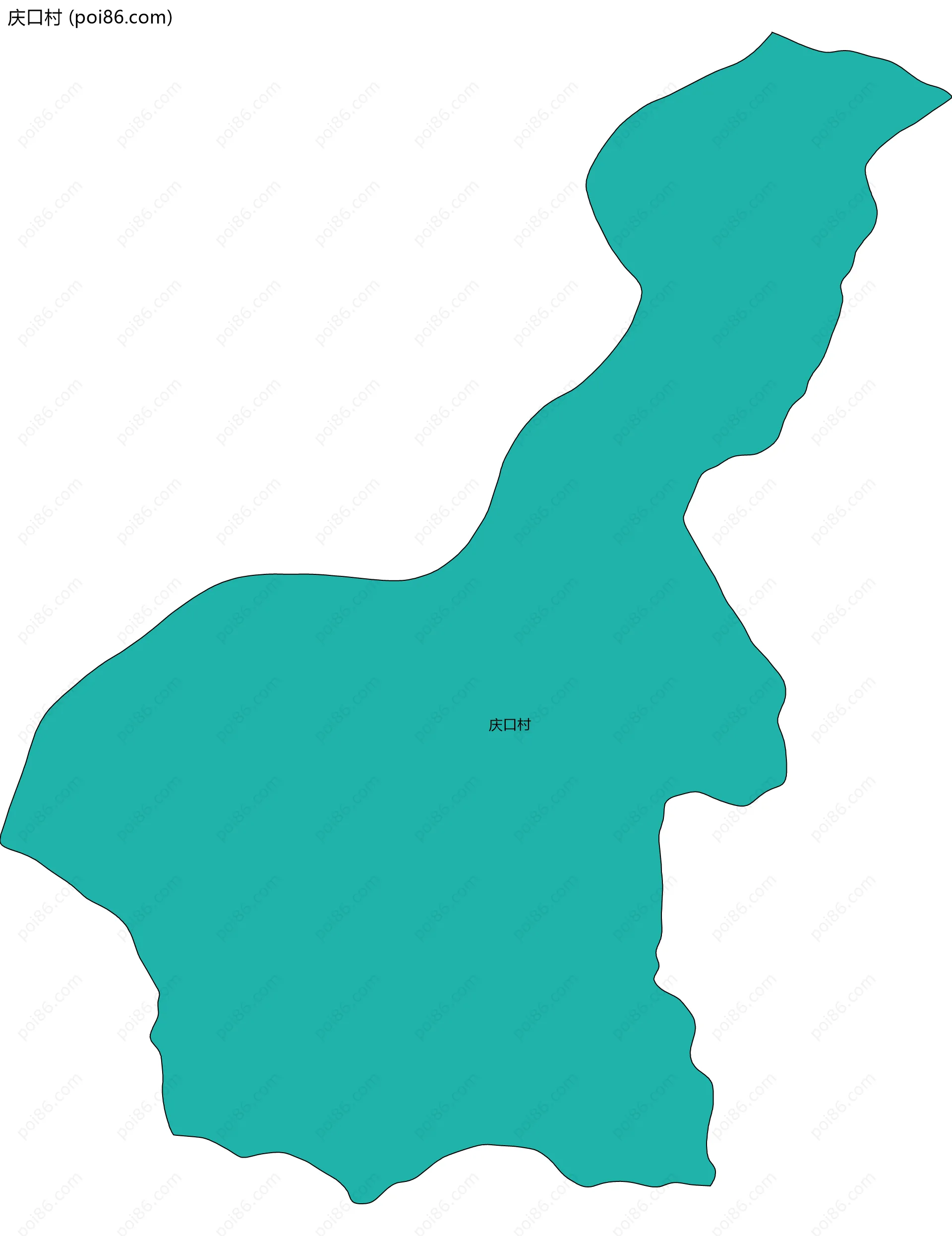 庆口村边界地图