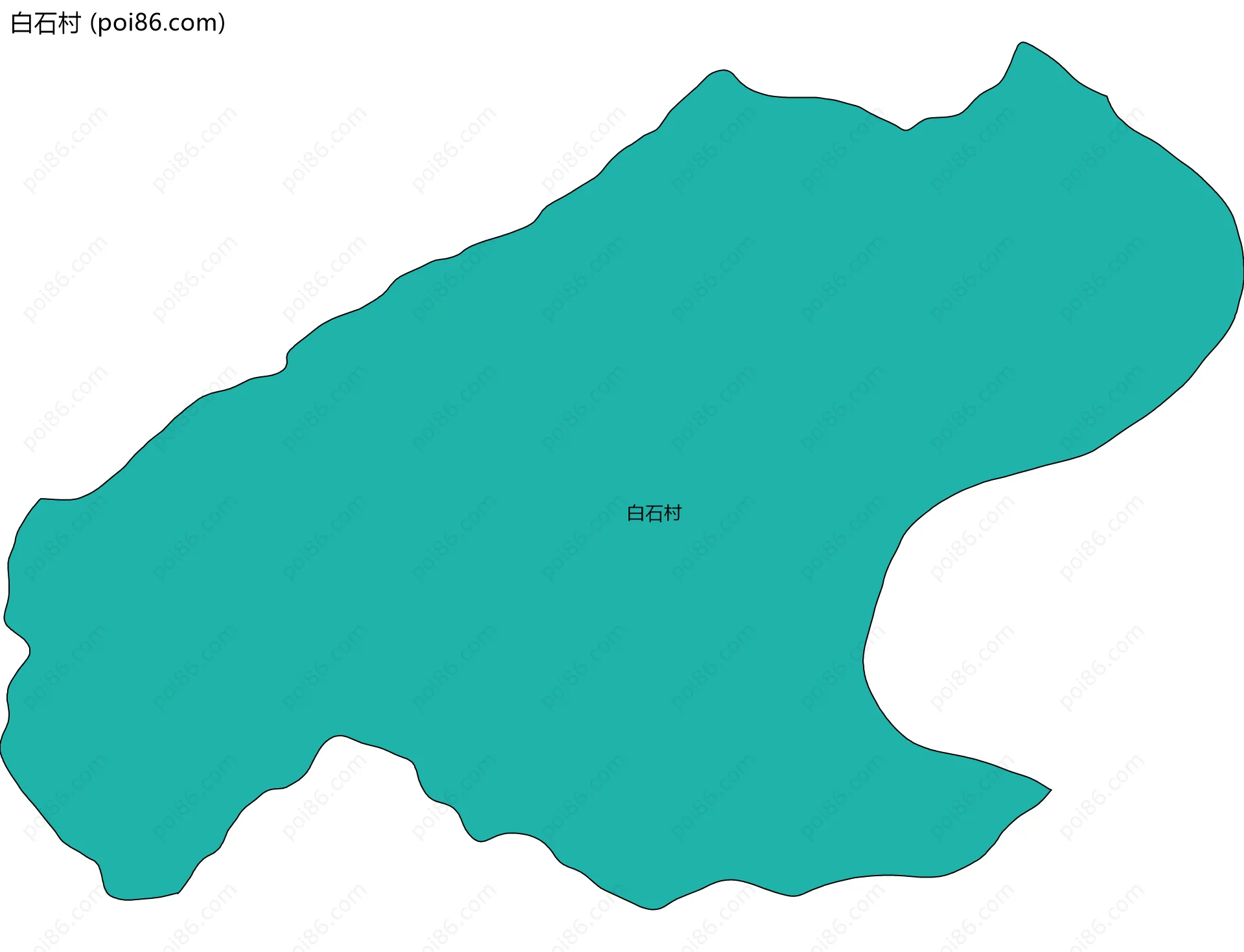 白石村边界地图