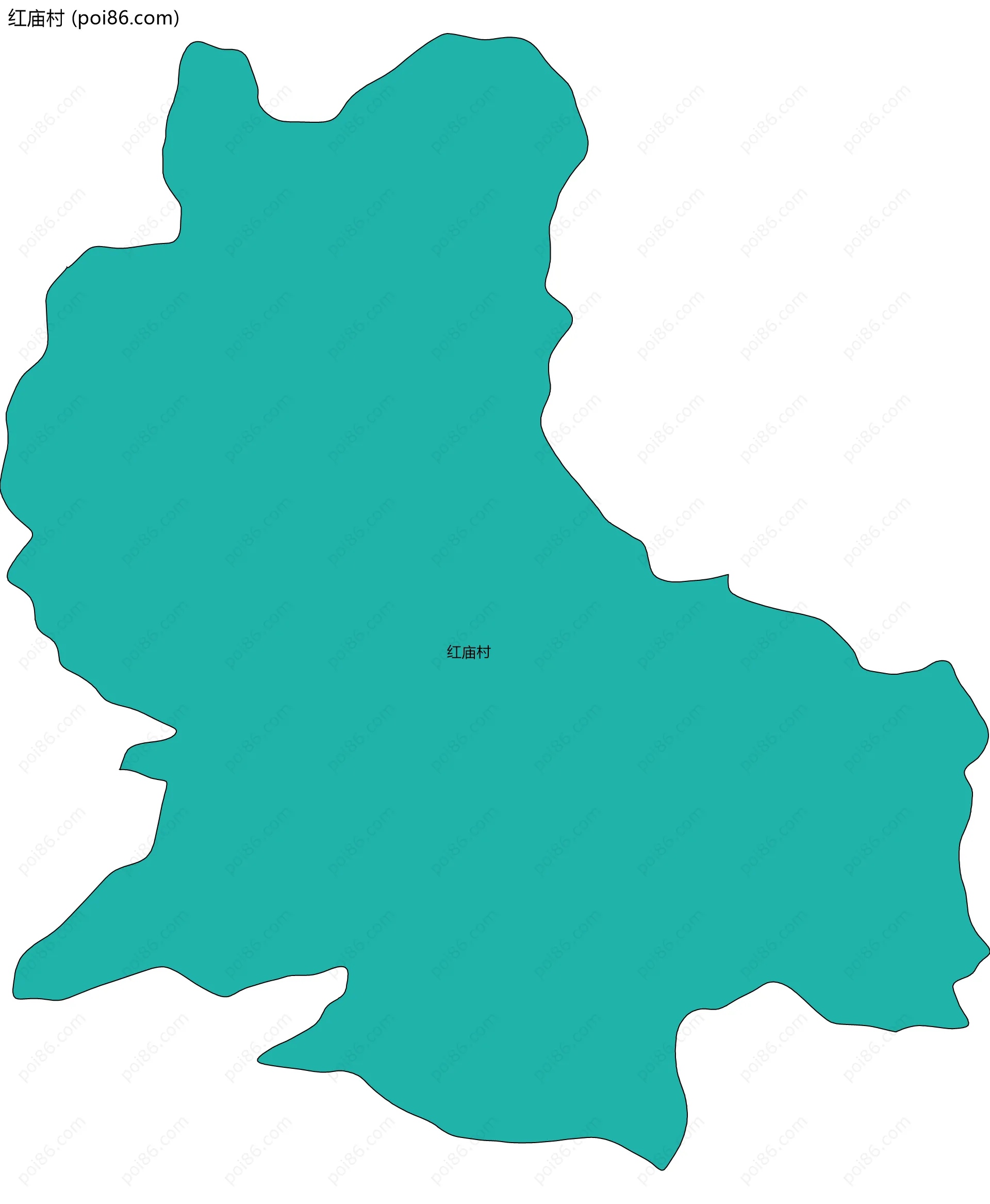 红庙村边界地图